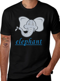 Elephant Cartoon Graphic Tee - Unisex