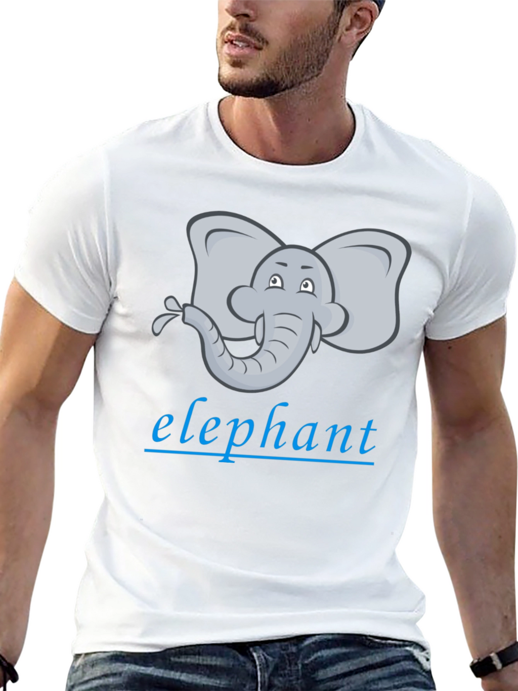 Elephant Cartoon Graphic Tee - Unisex