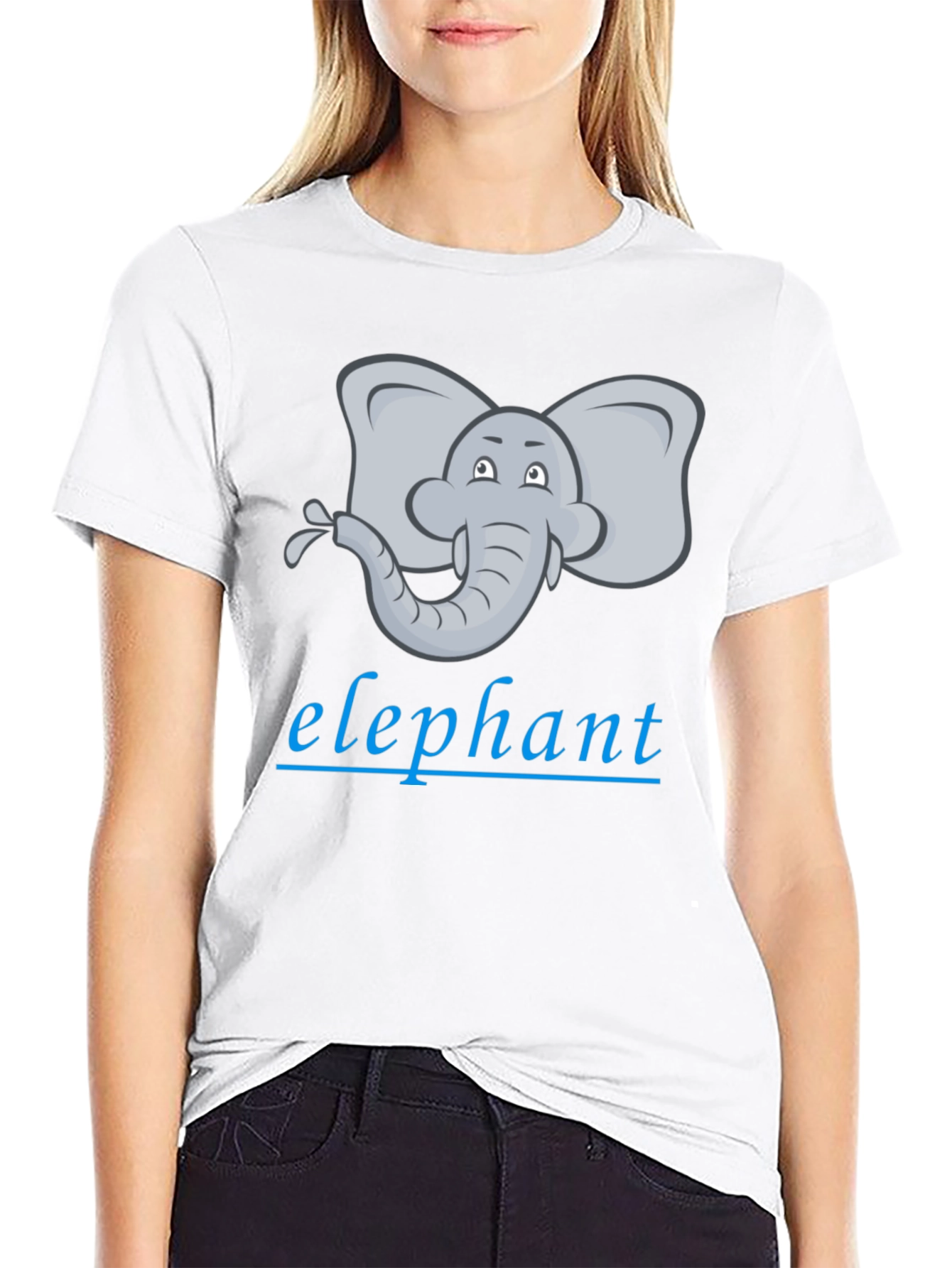 Elephant Cartoon Graphic Tee - Unisex