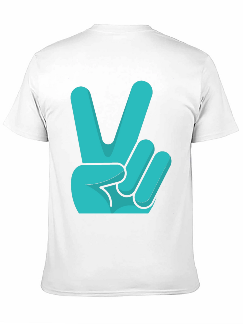 Peace Sign Graphic Tee - Black Cotton T-Shirt