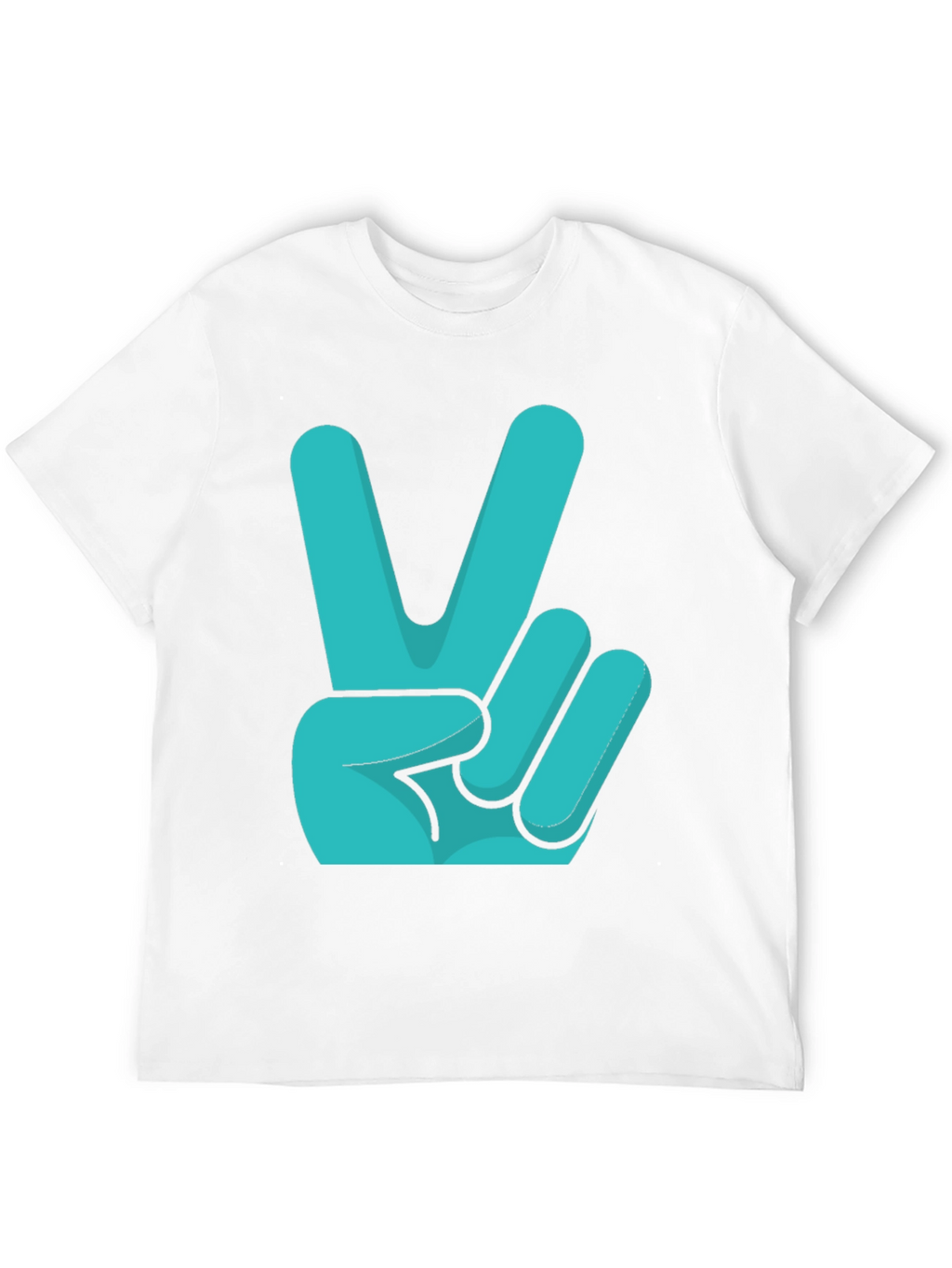 Peace Sign Graphic Tee - Black Cotton T-Shirt
