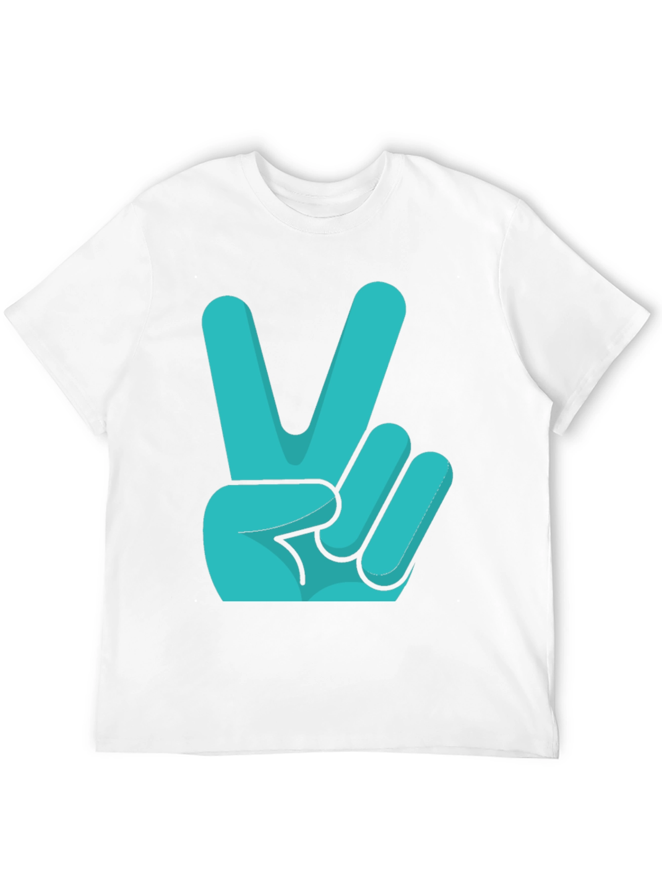 Peace Sign Graphic Tee - Black Cotton T-Shirt
