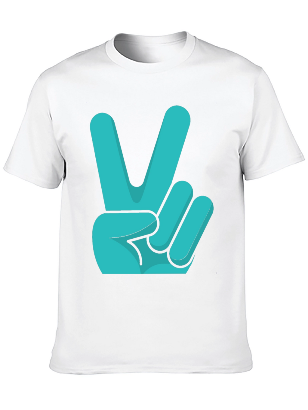 Peace Sign Graphic Tee - Black Cotton T-Shirt