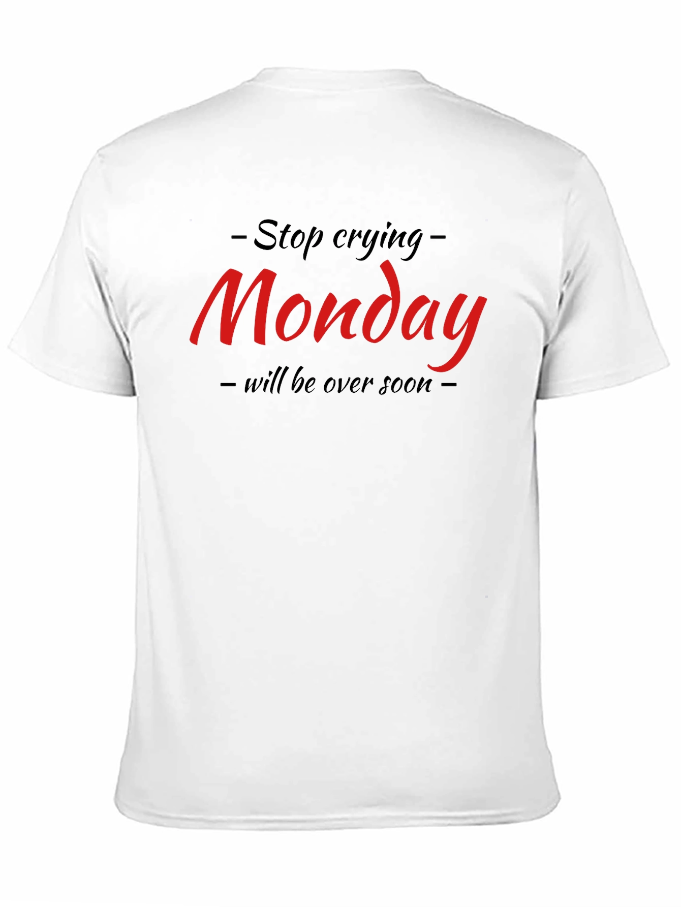 Funny Monday Graphic Black T-Shirt