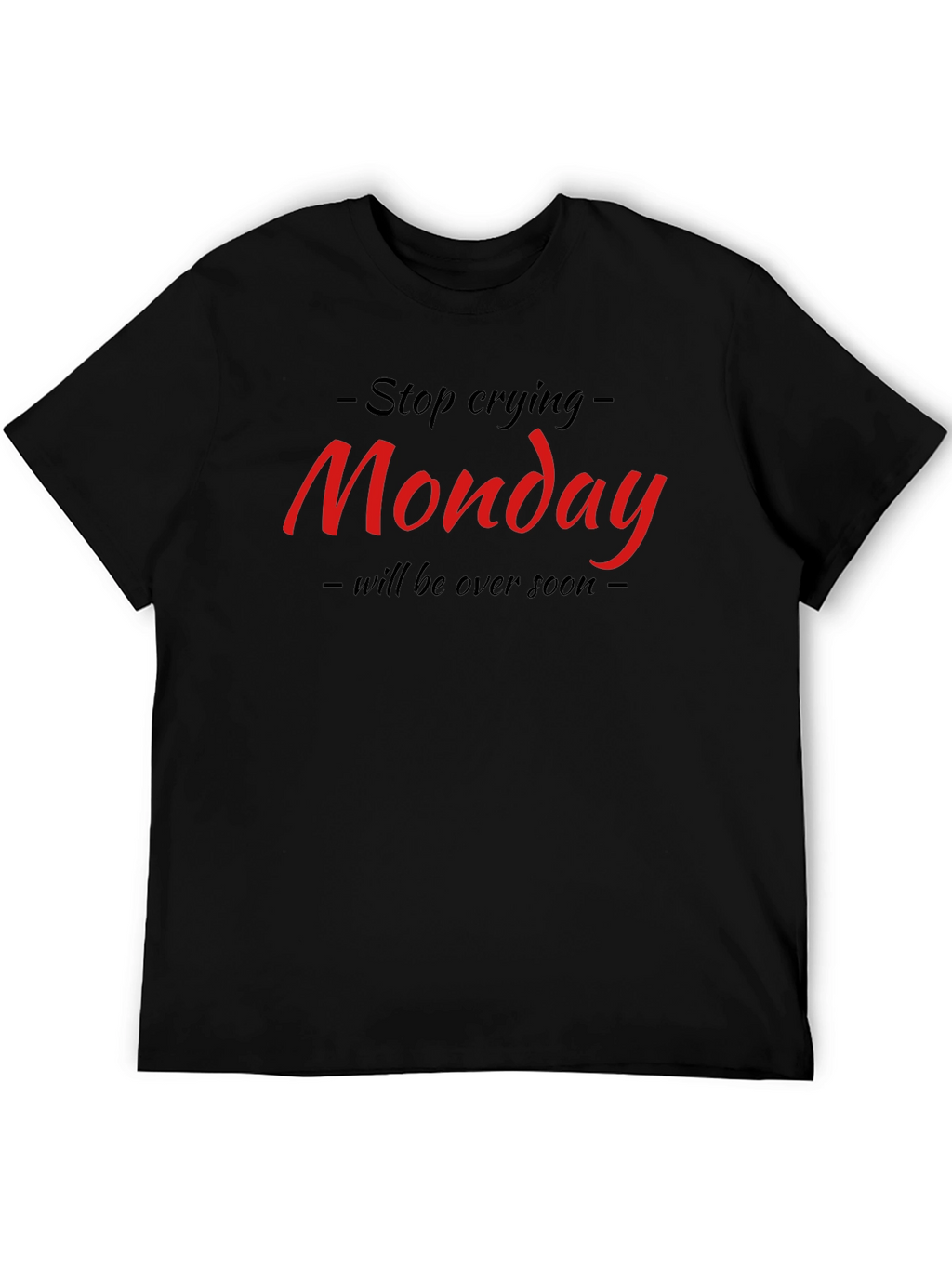 Funny Monday Graphic Black T-Shirt
