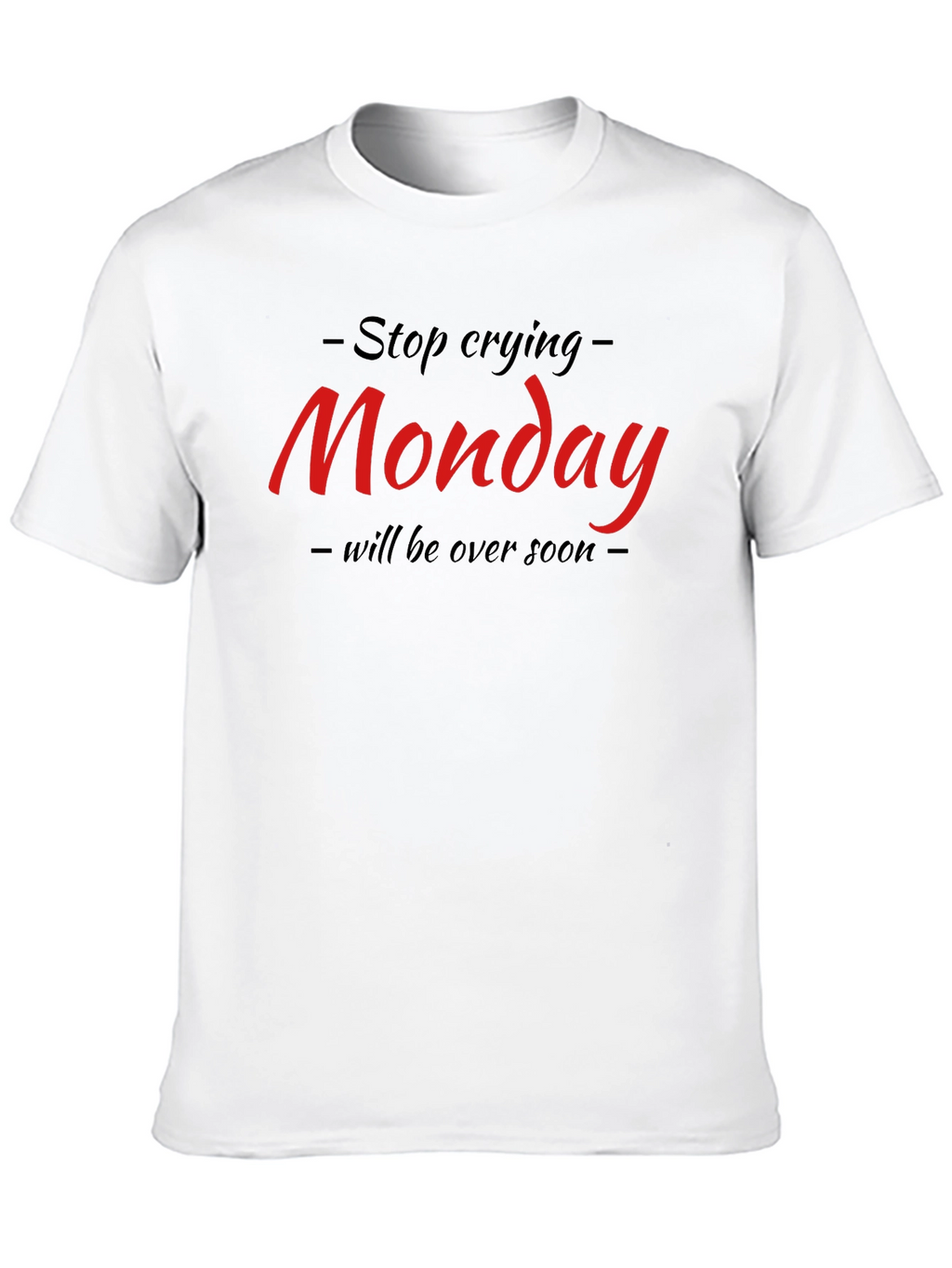 Funny Monday Graphic Black T-Shirt