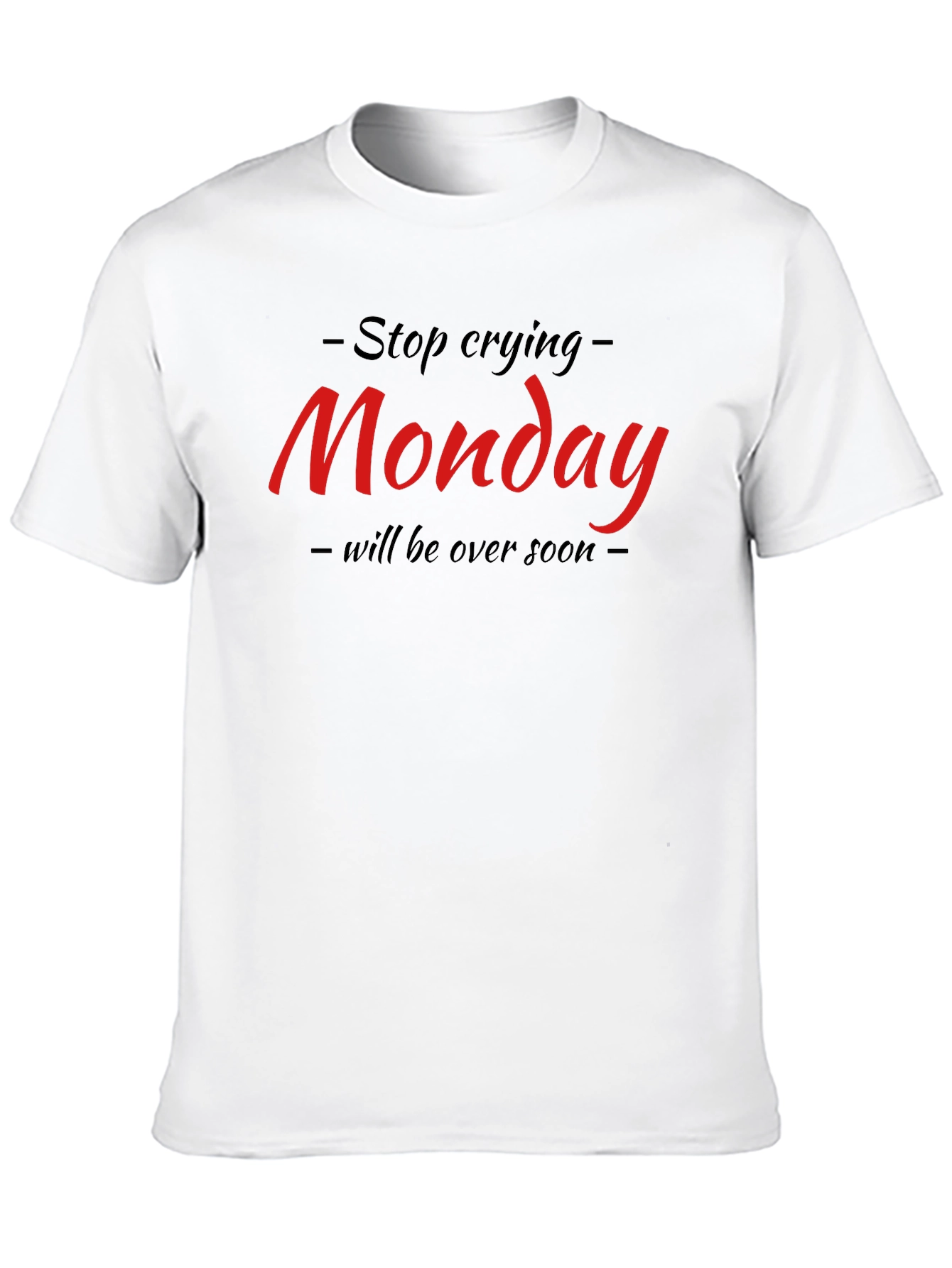 Funny Monday Graphic Black T-Shirt