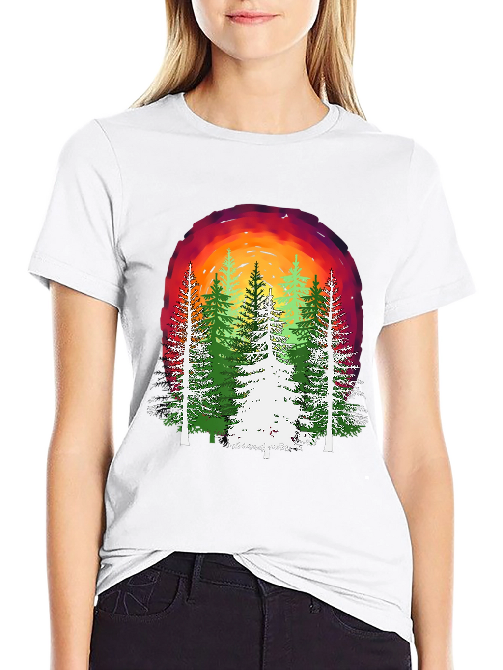Nature Sunset Forest Graphic Tee