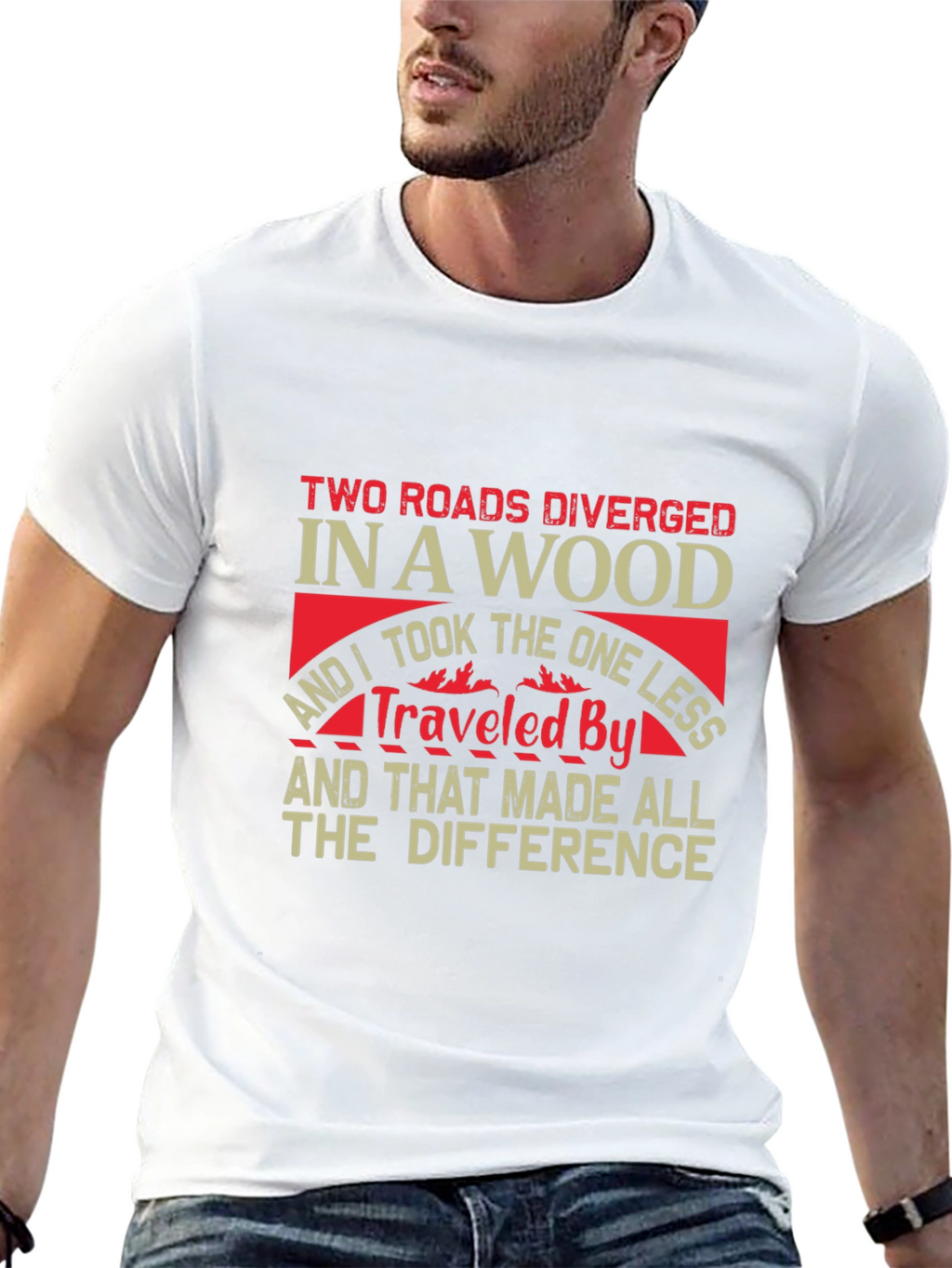 Two Roads Diverged T-Shirt - Inspirational Travel Tee