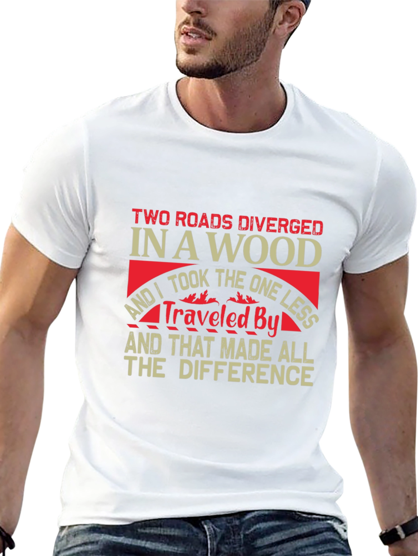 Two Roads Diverged T-Shirt - Inspirational Travel Tee