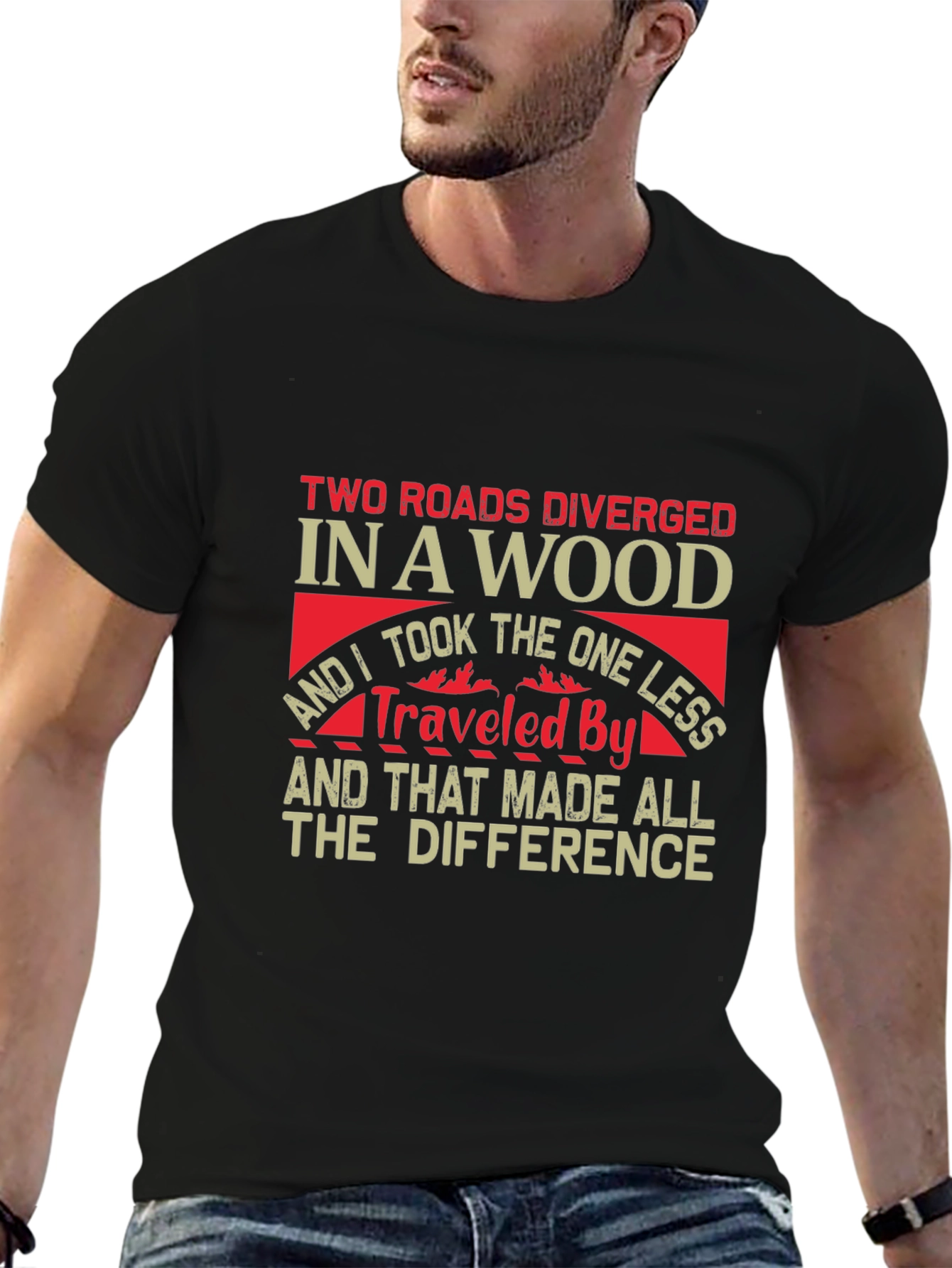 Two Roads Diverged T-Shirt - Inspirational Travel Tee
