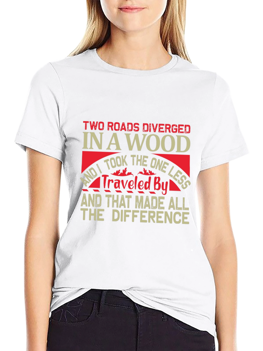 Two Roads Diverged T-Shirt - Inspirational Travel Tee