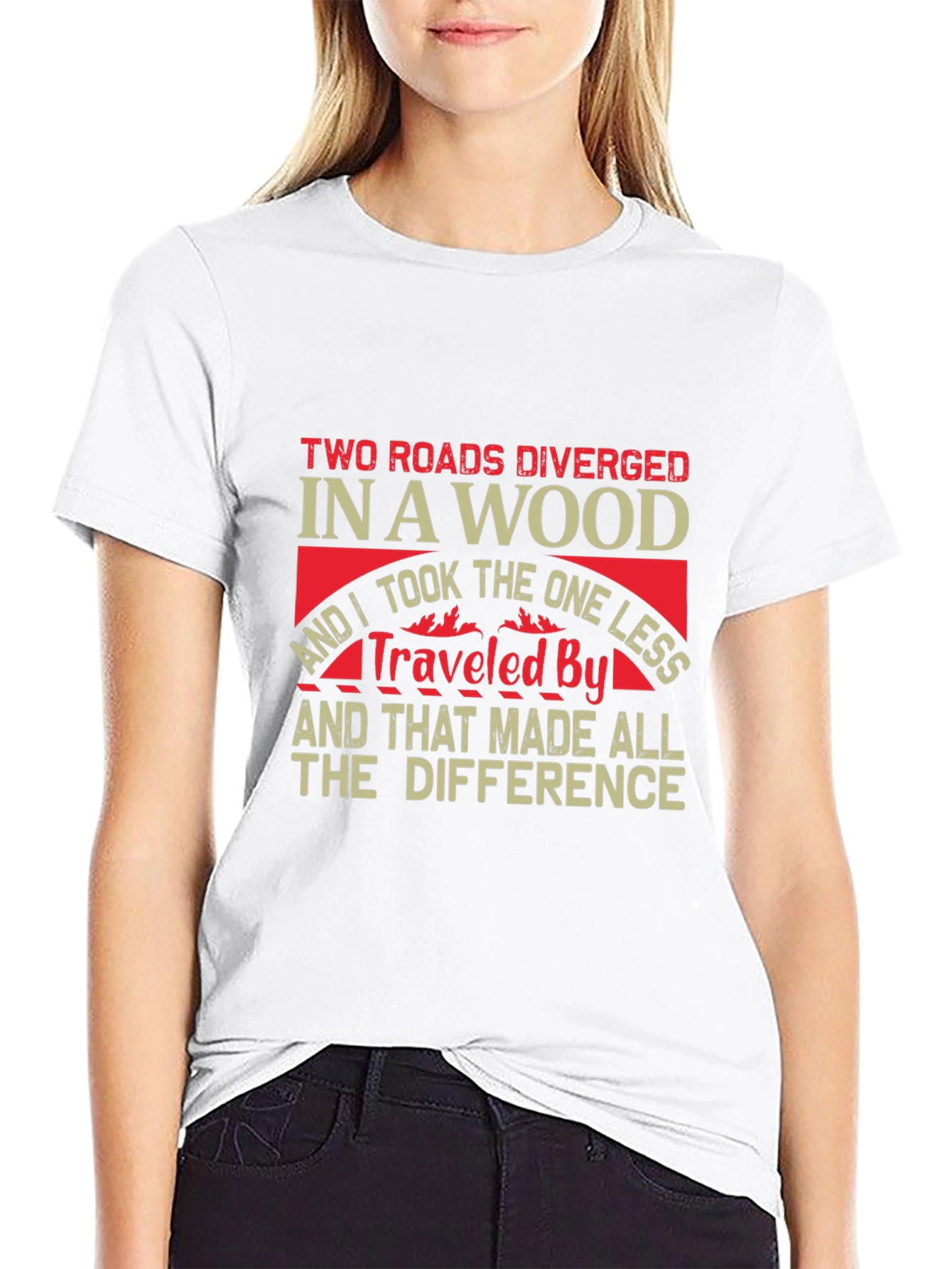 Two Roads Diverged T-Shirt - Inspirational Travel Tee