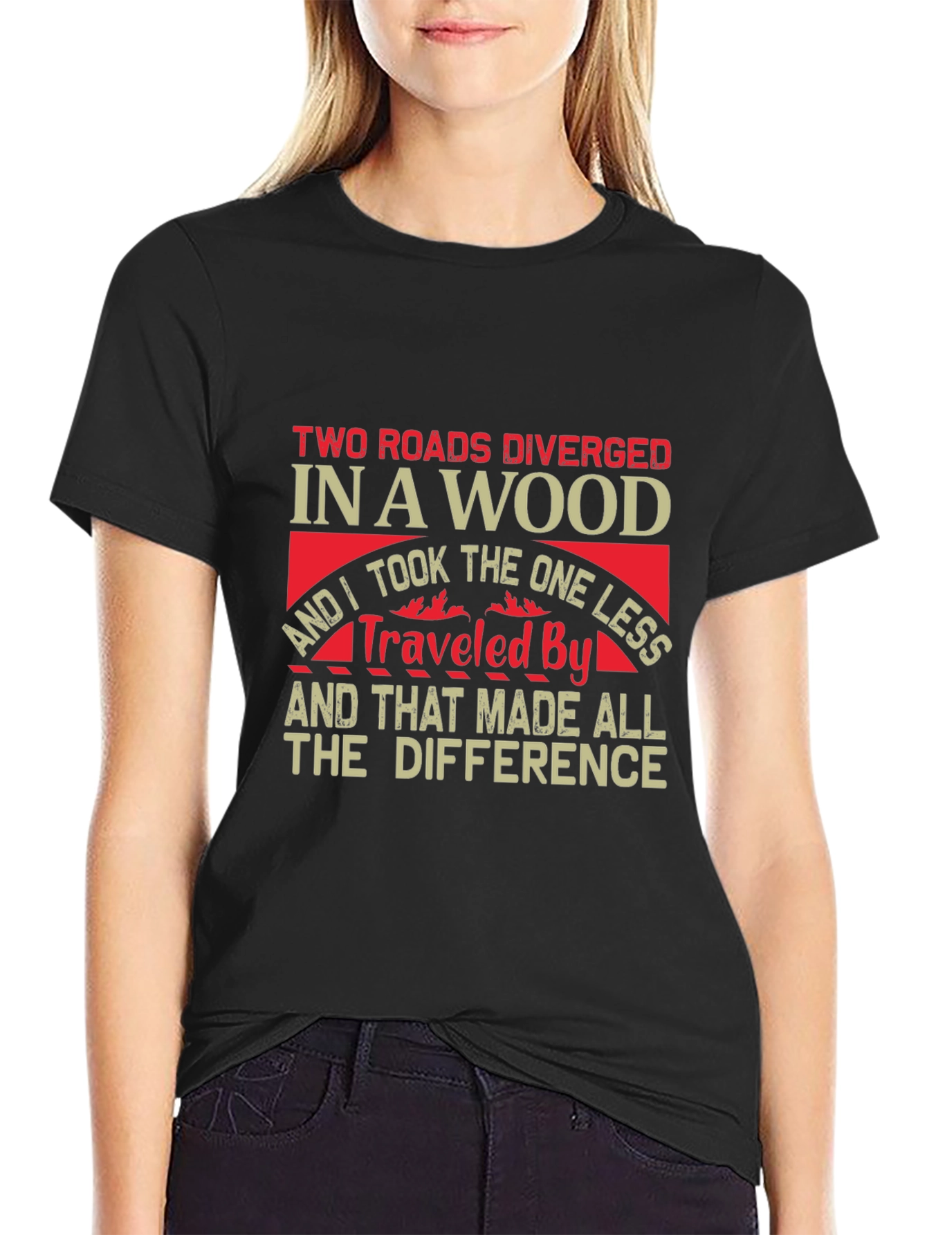 Two Roads Diverged T-Shirt - Inspirational Travel Tee