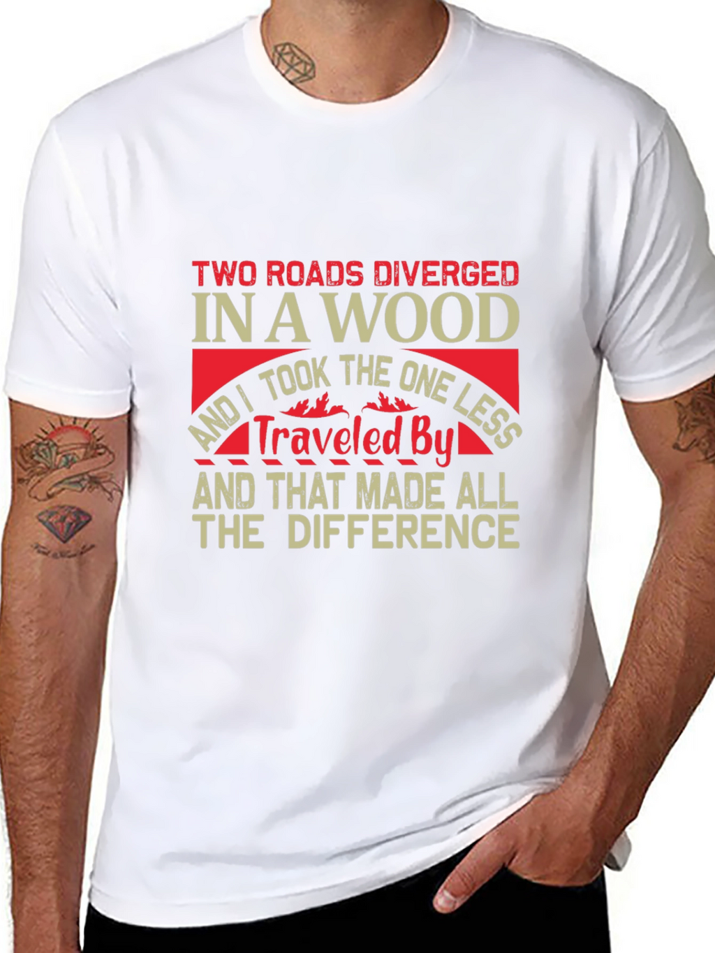 Two Roads Diverged T-Shirt - Inspirational Travel Tee