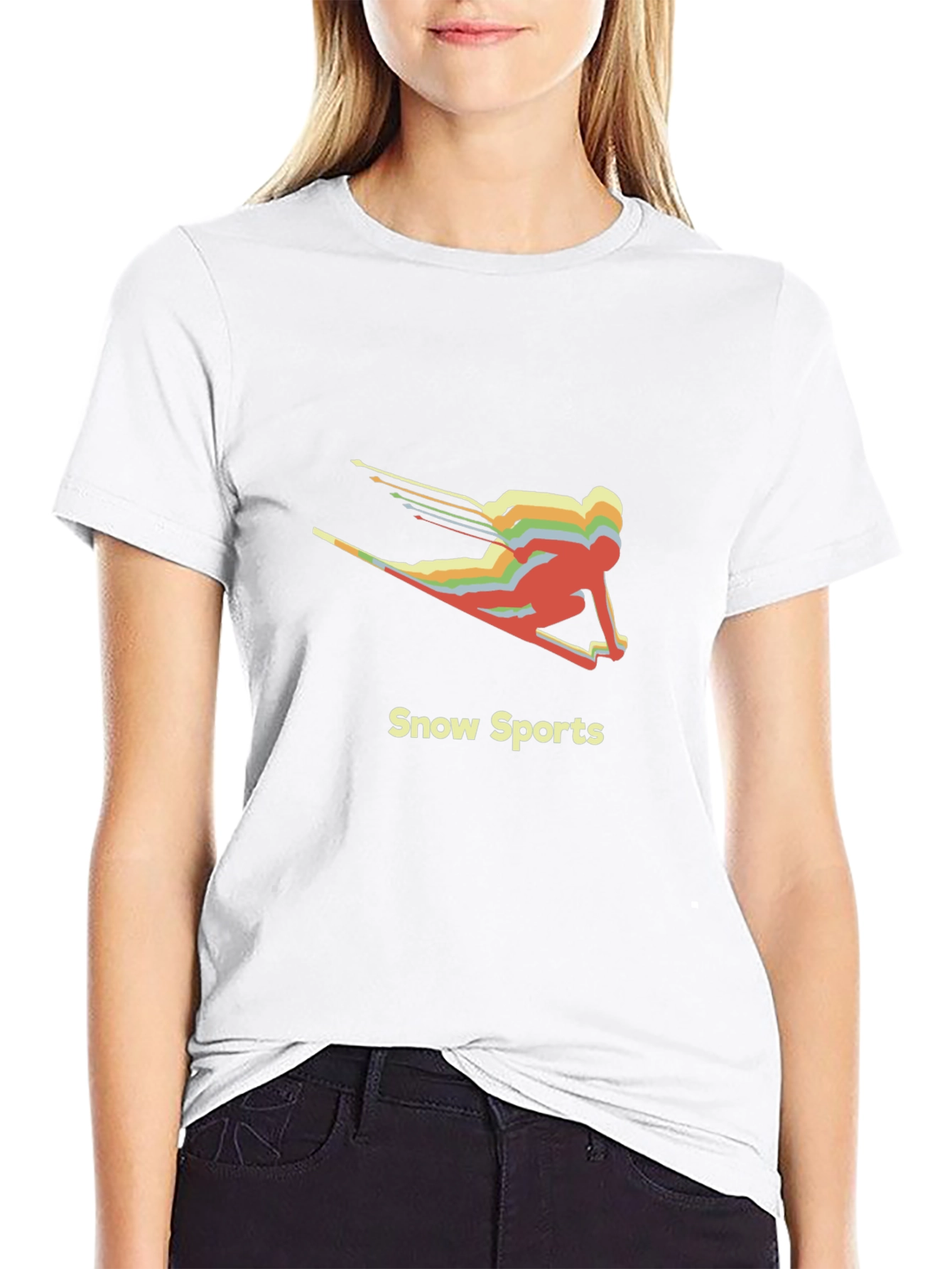 Retro Snow Sports T-Shirt - Cool Ski Design