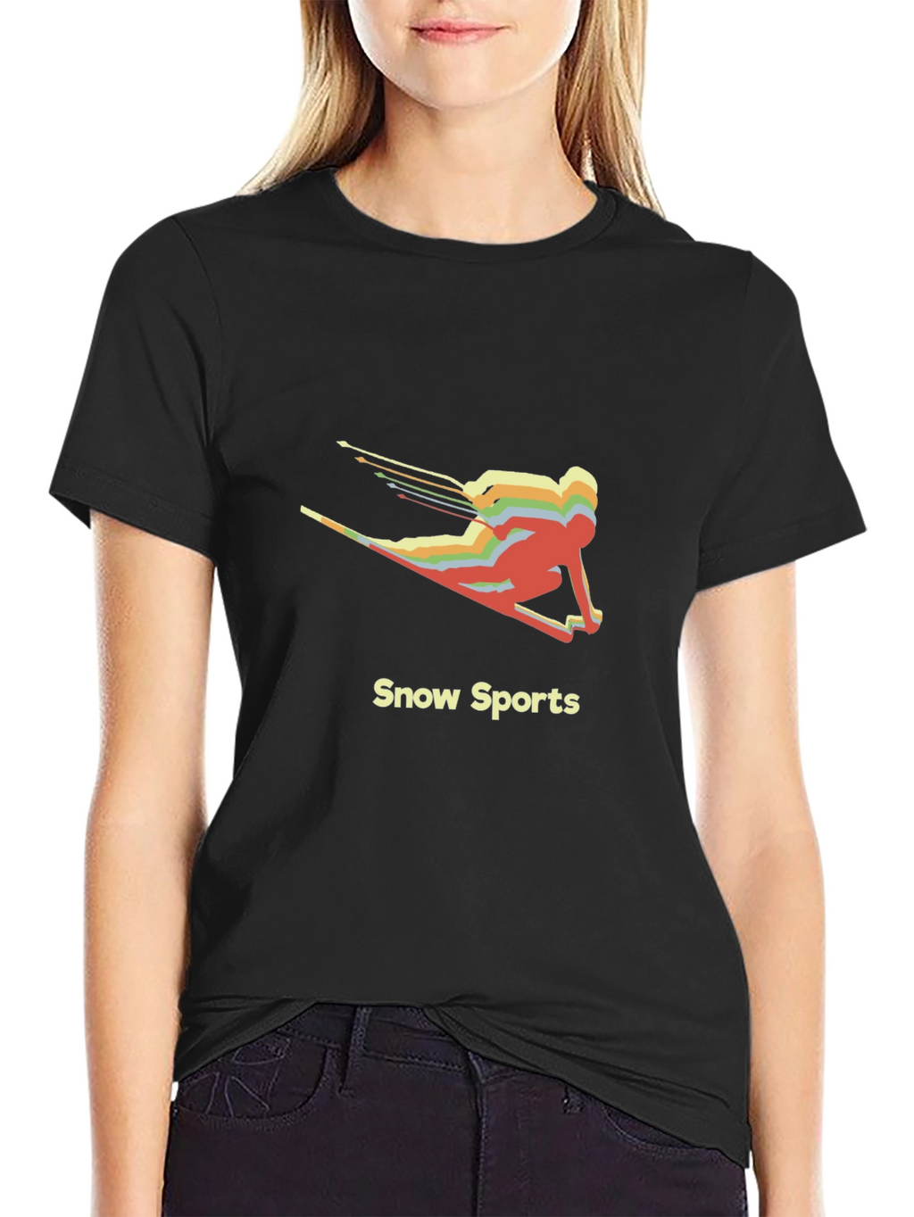 Retro Snow Sports T-Shirt - Cool Ski Design