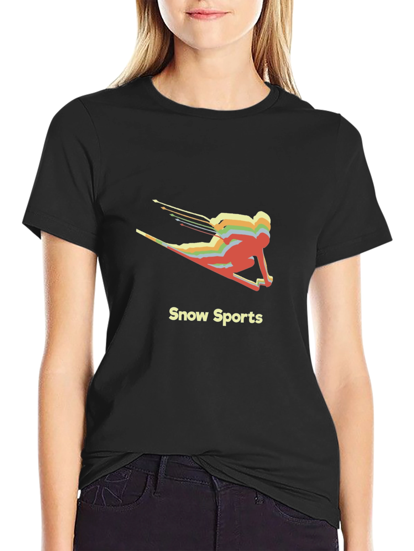 Retro Snow Sports T-Shirt - Cool Ski Design