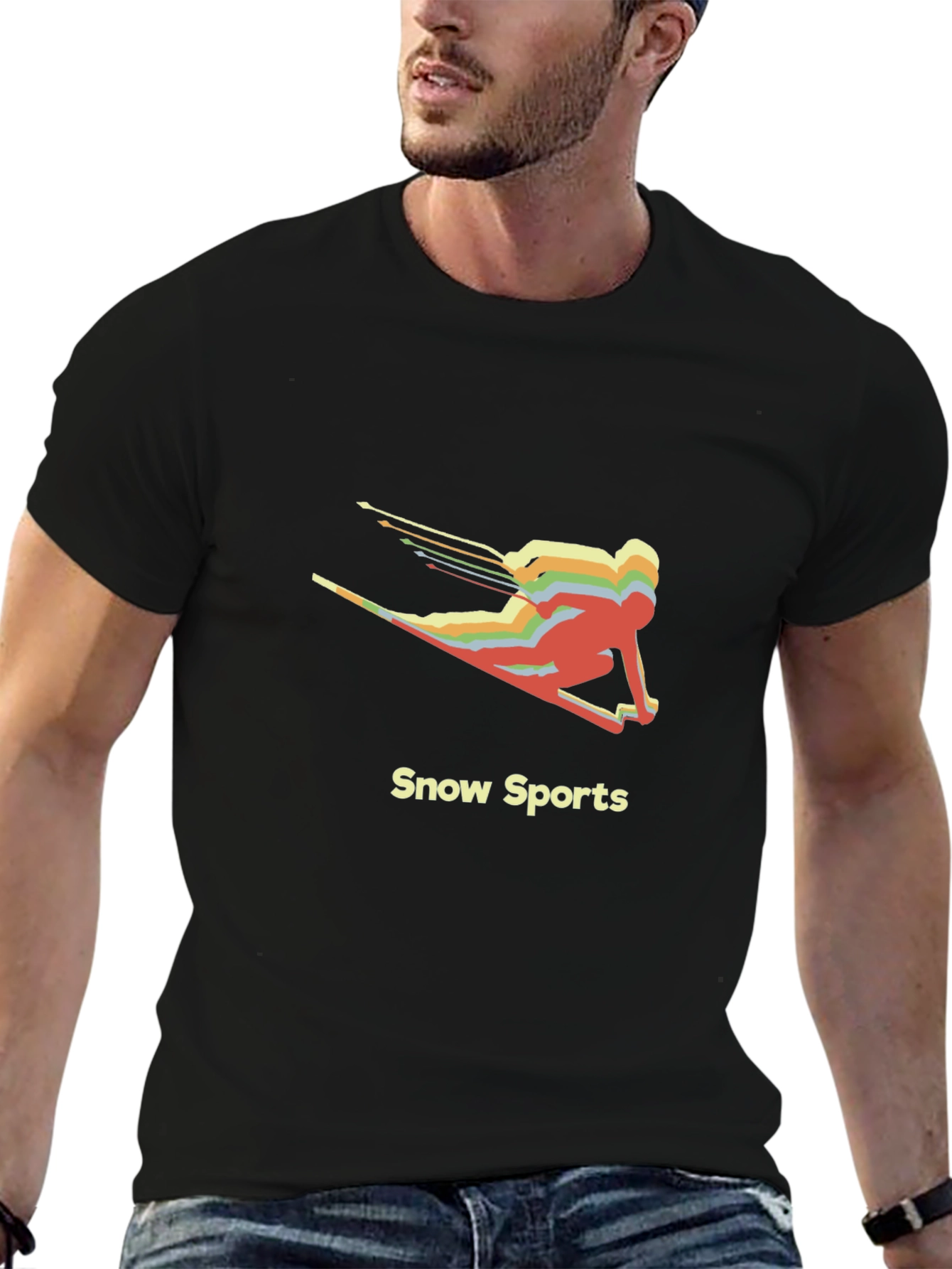 Retro Snow Sports T-Shirt - Cool Ski Design