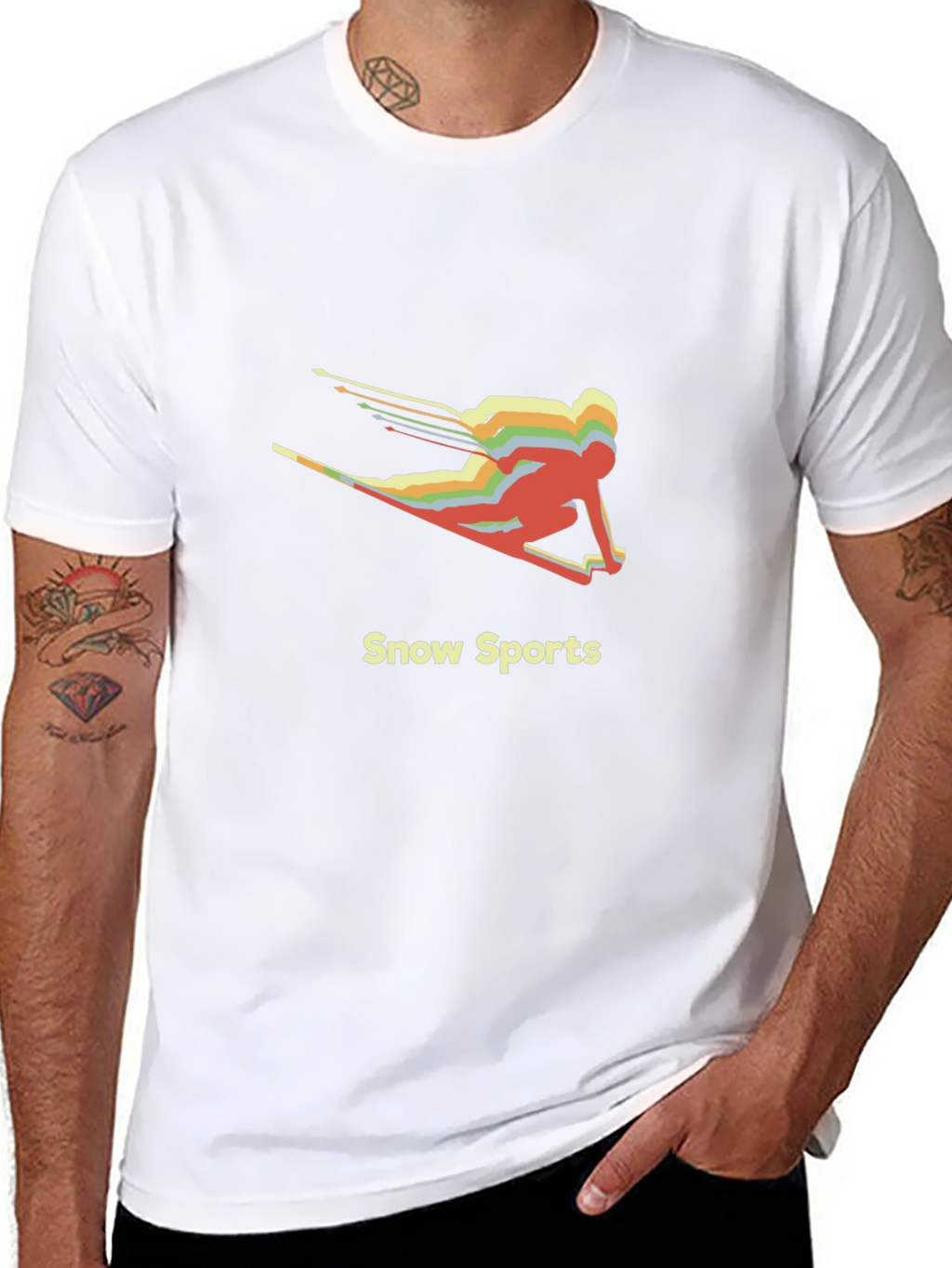 Retro Snow Sports T-Shirt - Cool Ski Design