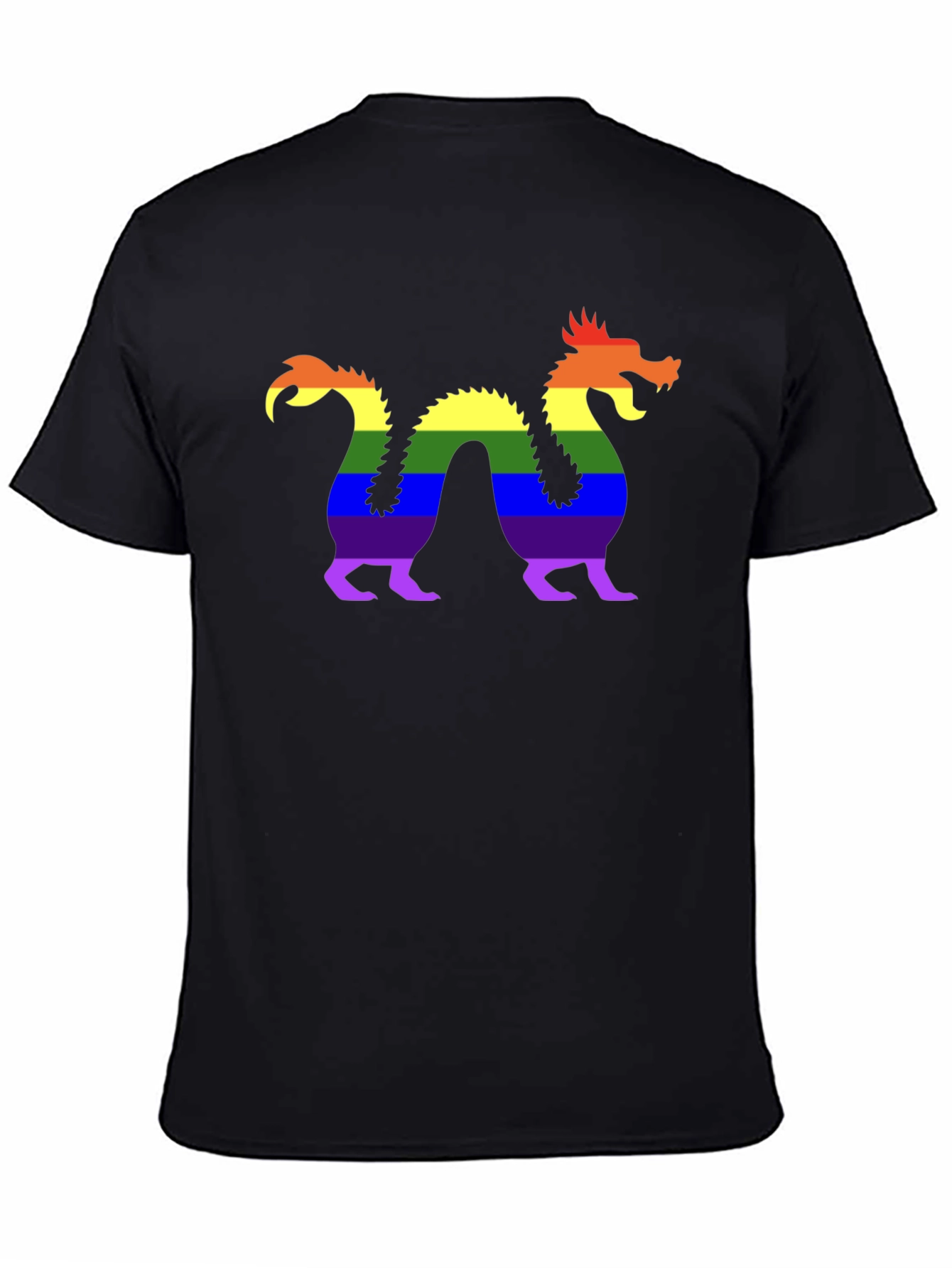 Pride Dragon Graphic Tee - Black