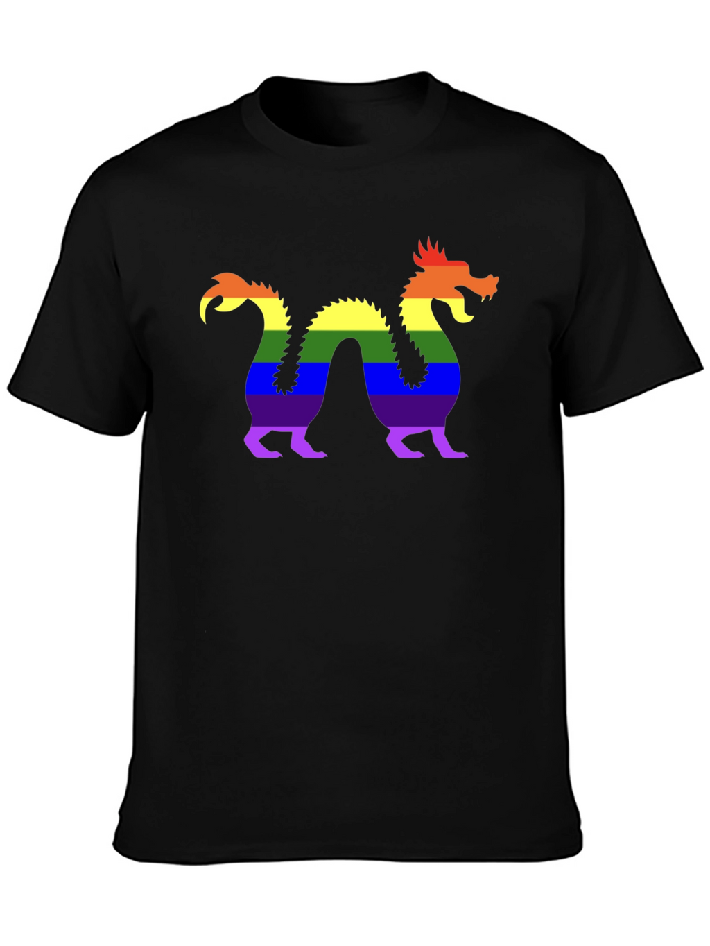 Pride Dragon Graphic Tee - Black