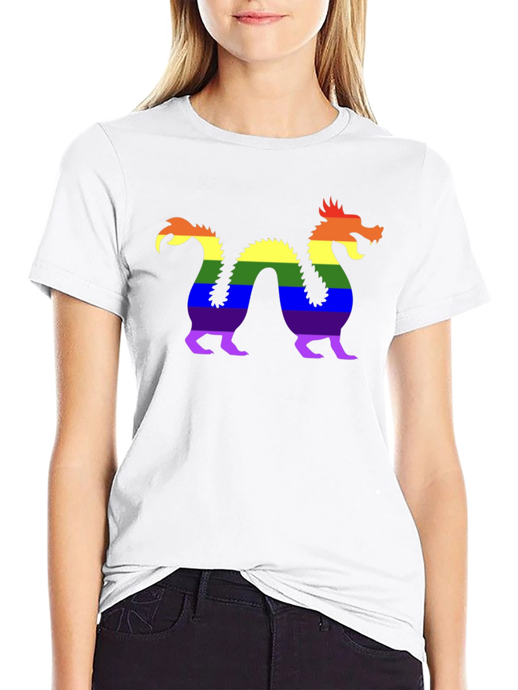 Pride Dragon Graphic Tee - Black