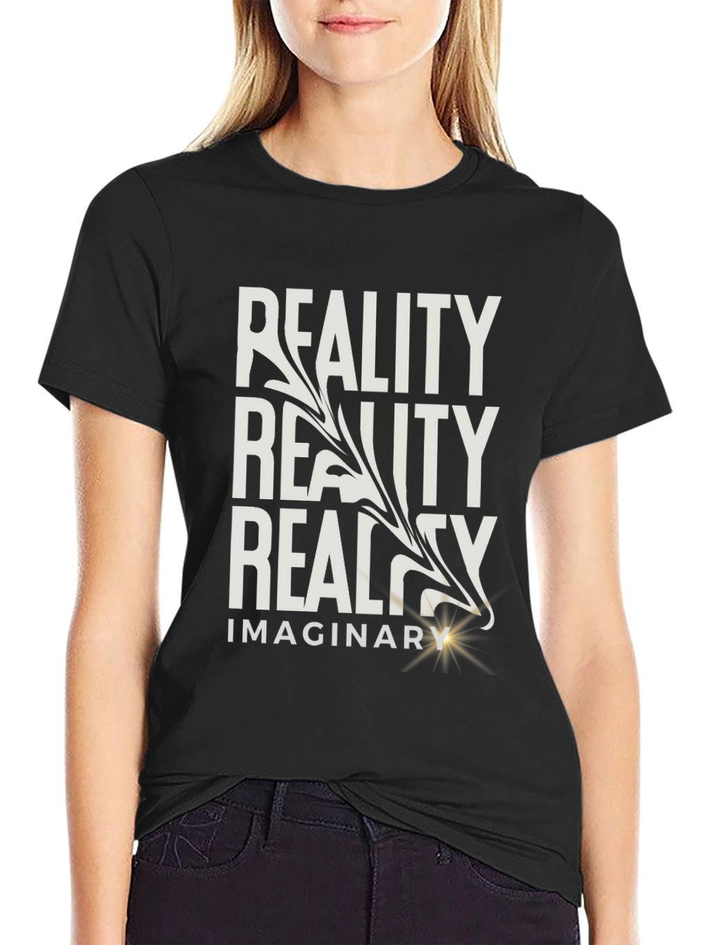 Reality Imaginary Graphic Tee - Mens Black T-Shirt