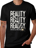 Reality Imaginary Graphic Tee - Mens Black T-Shirt
