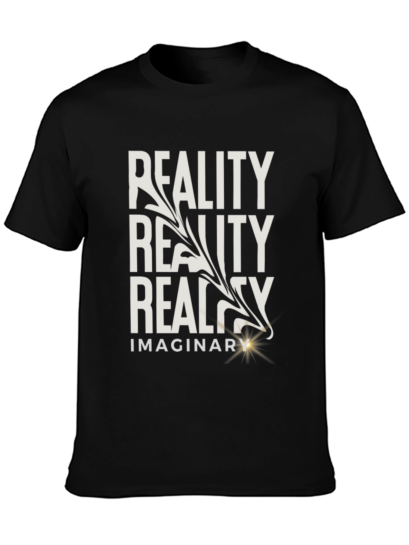 Reality Imaginary Graphic Tee - Mens Black T-Shirt