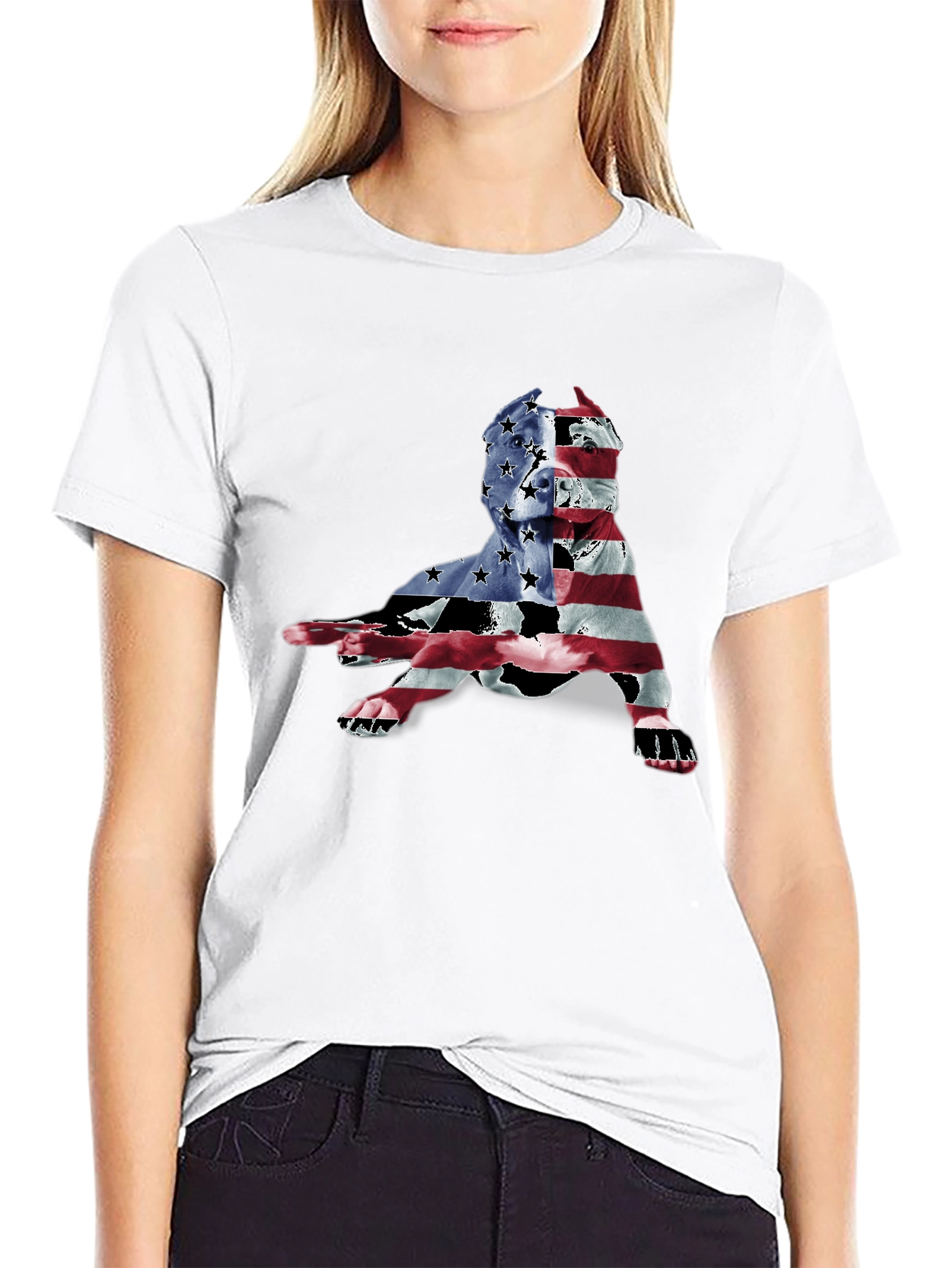 Patriotic Pitbull Graphic Tee