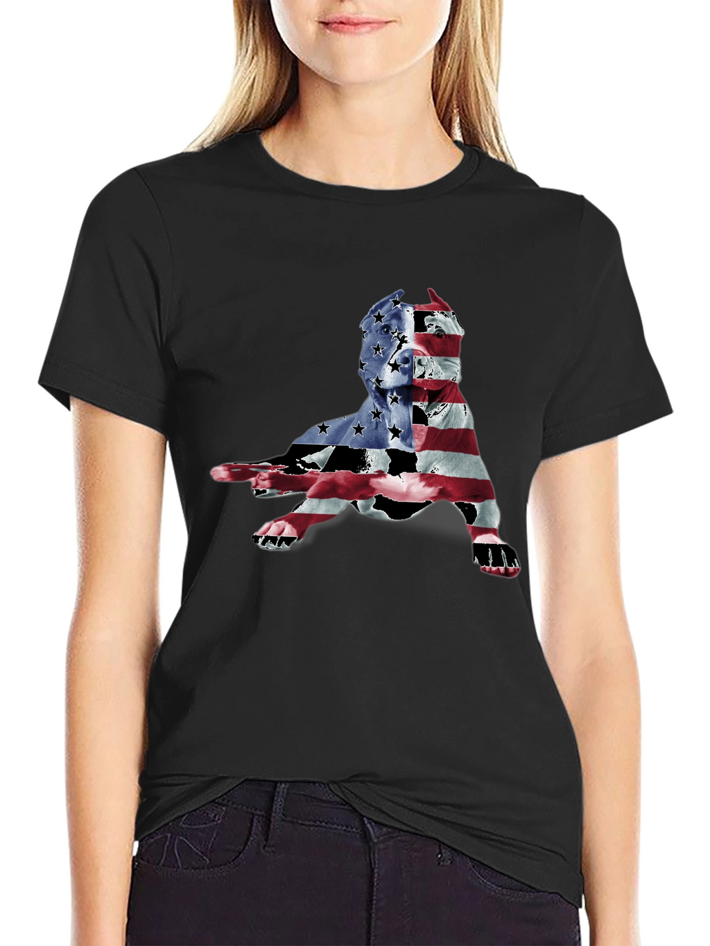 Patriotic Pitbull Graphic Tee