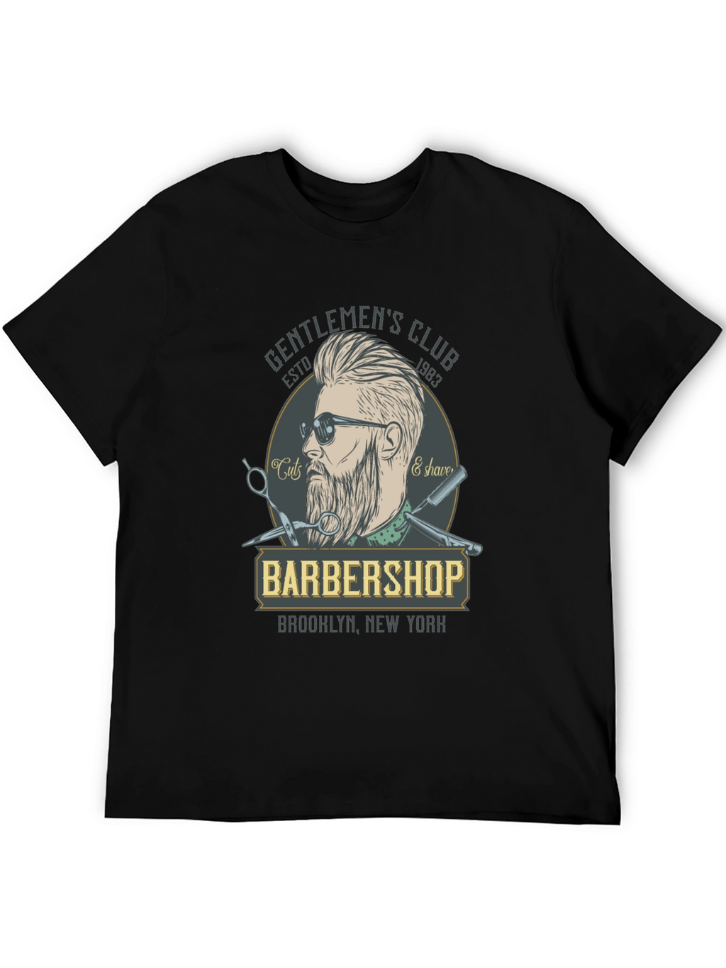 Gentlemens Club Barbershop Graphic T-Shirt