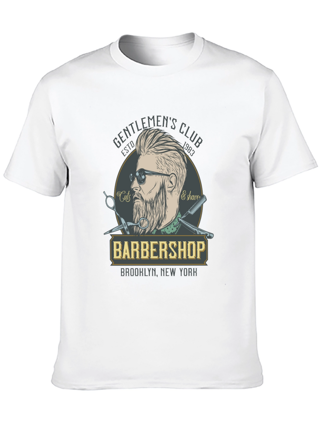 Gentlemens Club Barbershop Graphic T-Shirt