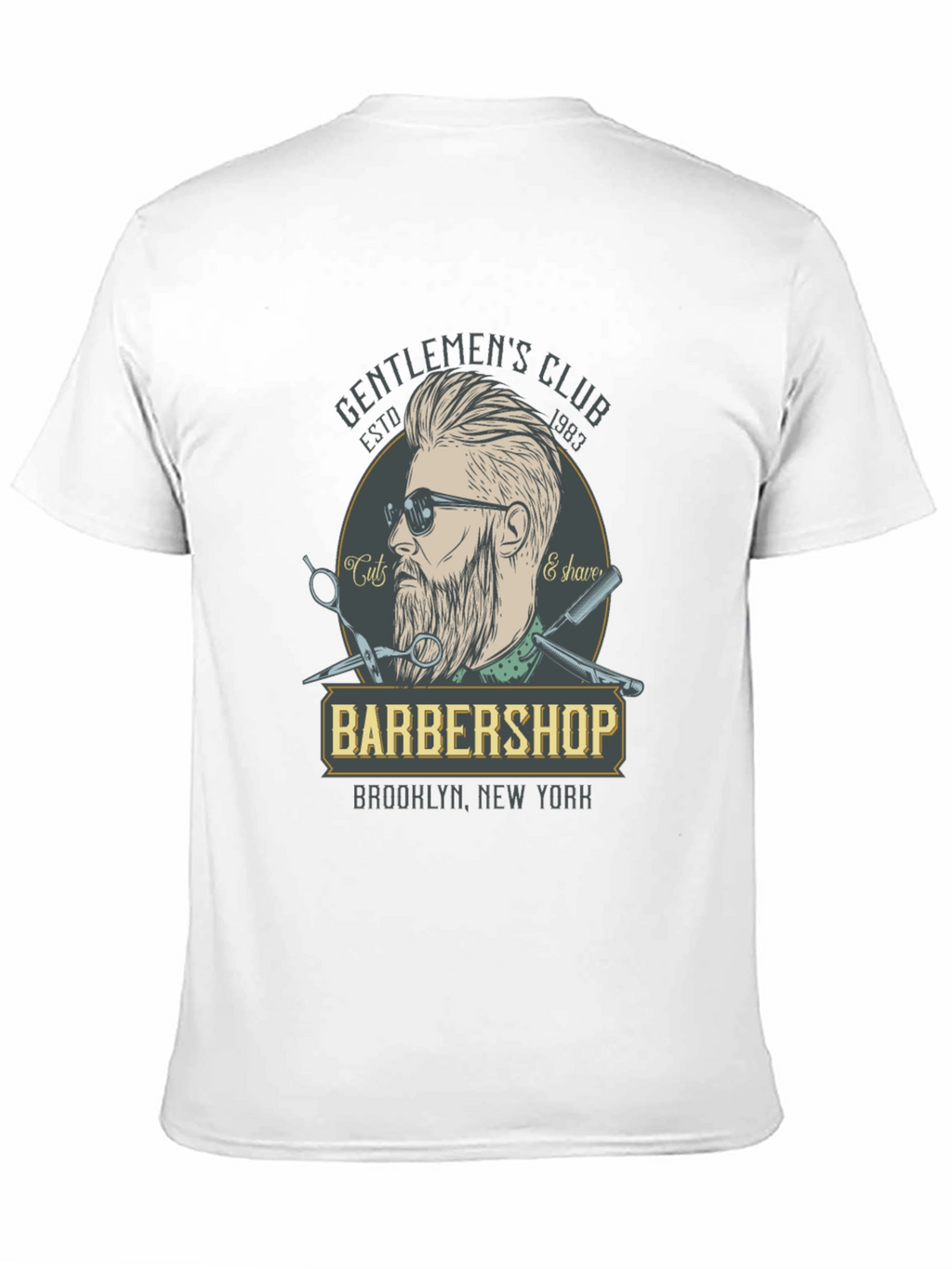 Gentlemens Club Barbershop Graphic T-Shirt