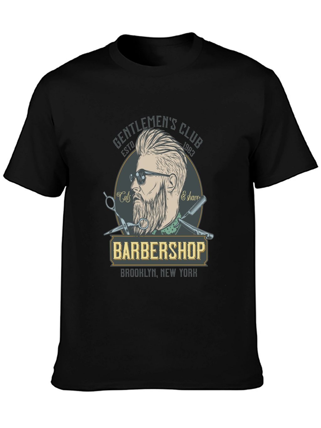 Gentlemens Club Barbershop Graphic T-Shirt