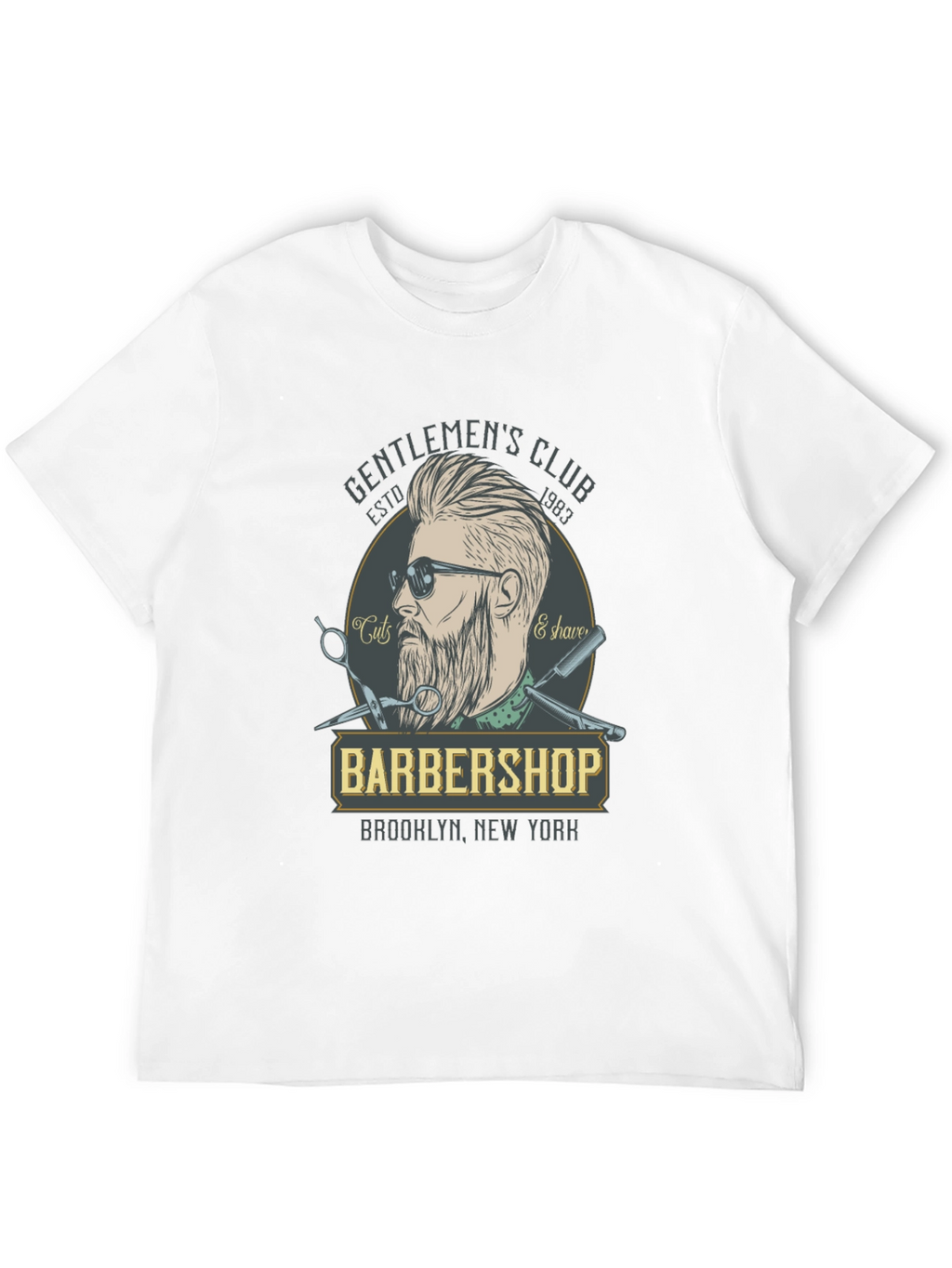 Gentlemens Club Barbershop Graphic T-Shirt