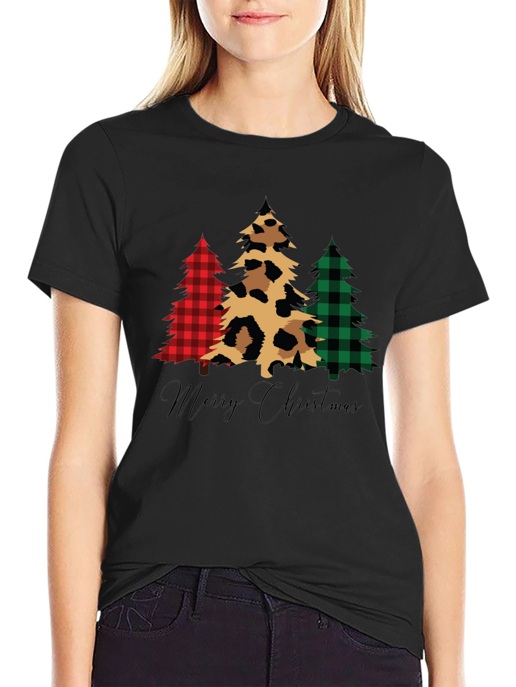 Merry Christmas Trees Graphic Tee