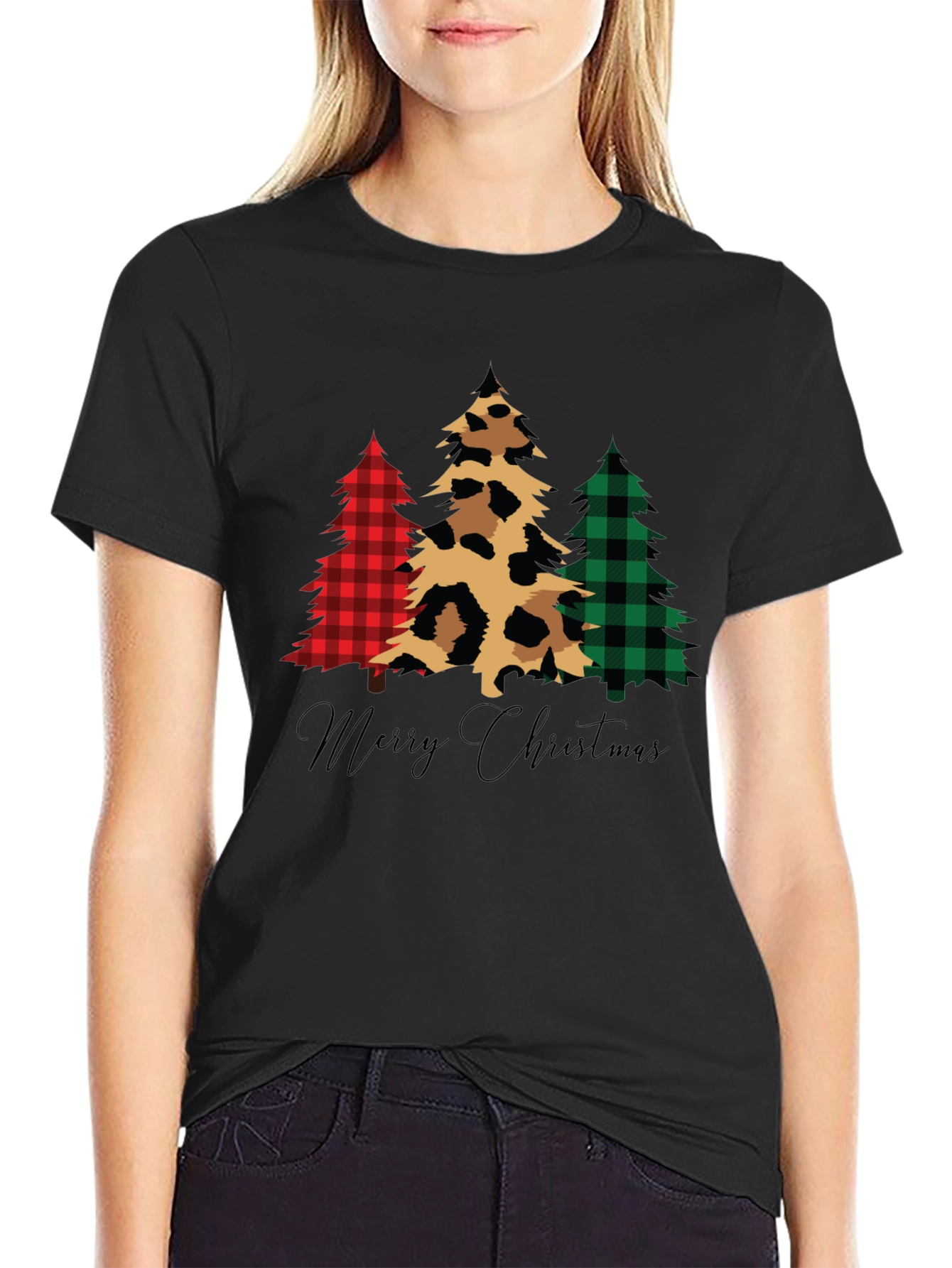 Merry Christmas Trees Graphic Tee