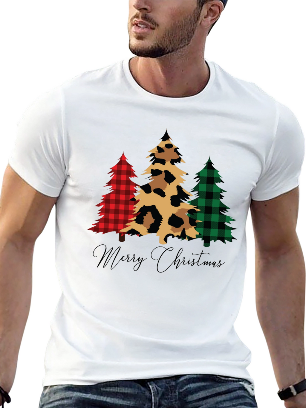 Merry Christmas Trees Graphic Tee