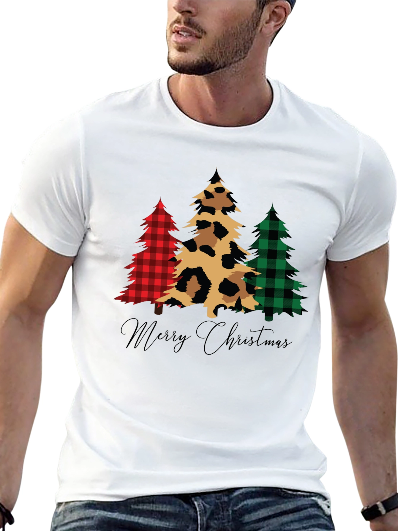 Merry Christmas Trees Graphic Tee