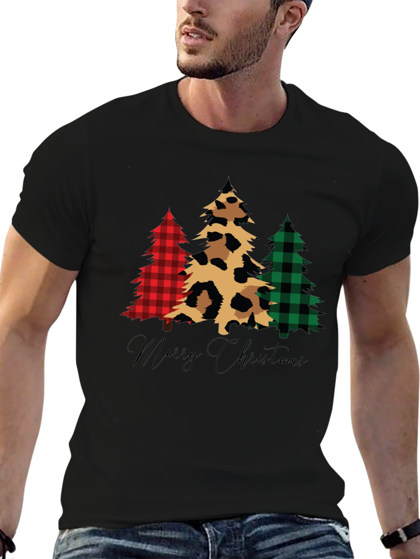 Merry Christmas Trees Graphic Tee