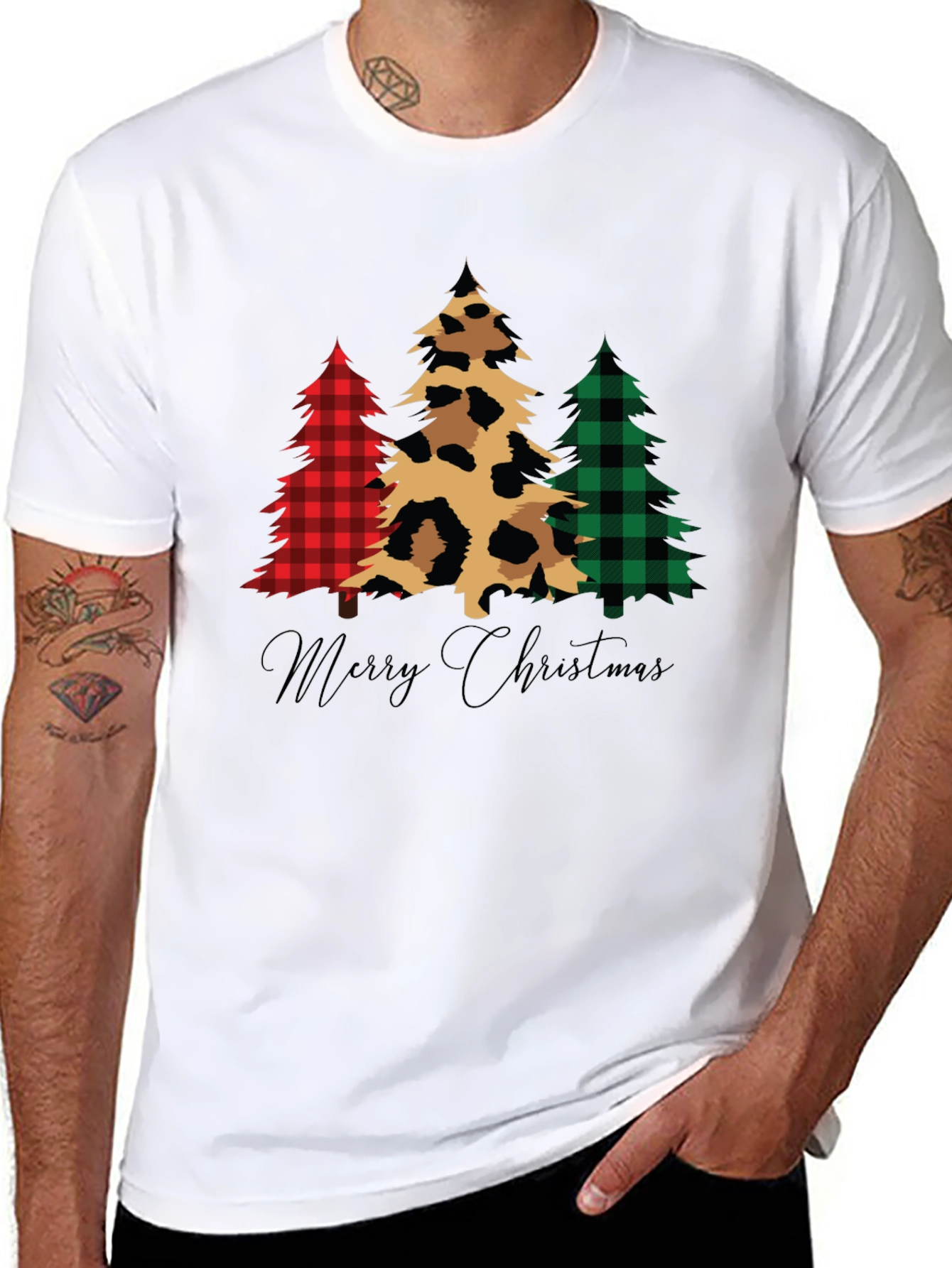 Merry Christmas Trees Graphic Tee