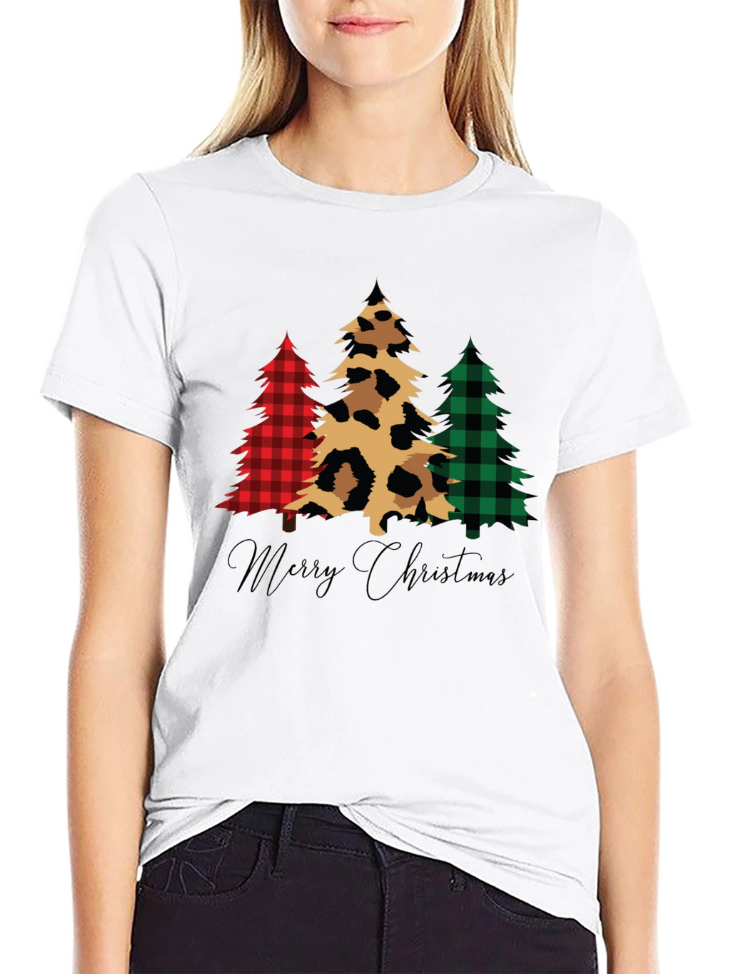 Merry Christmas Trees Graphic Tee