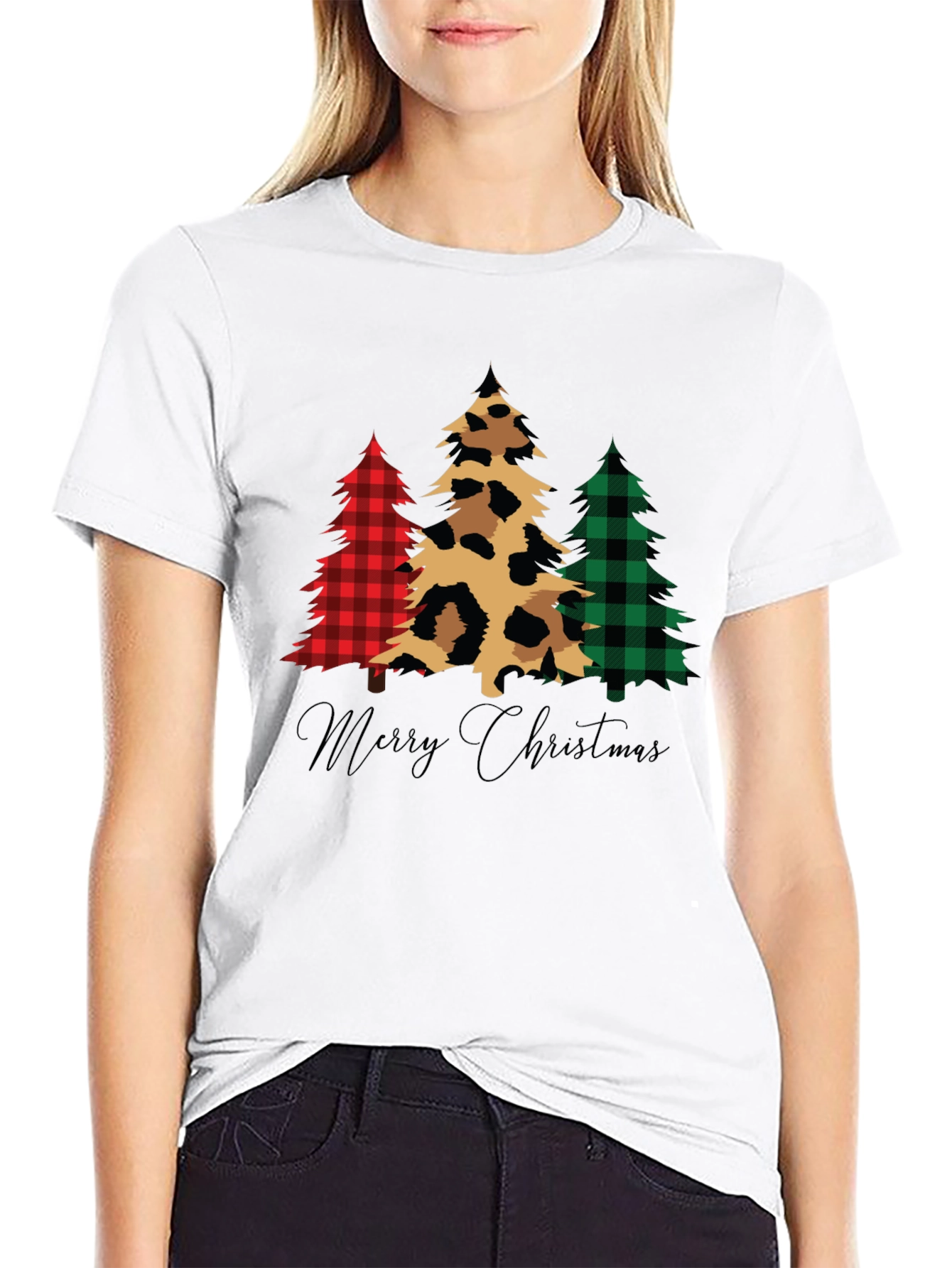 Merry Christmas Trees Graphic Tee