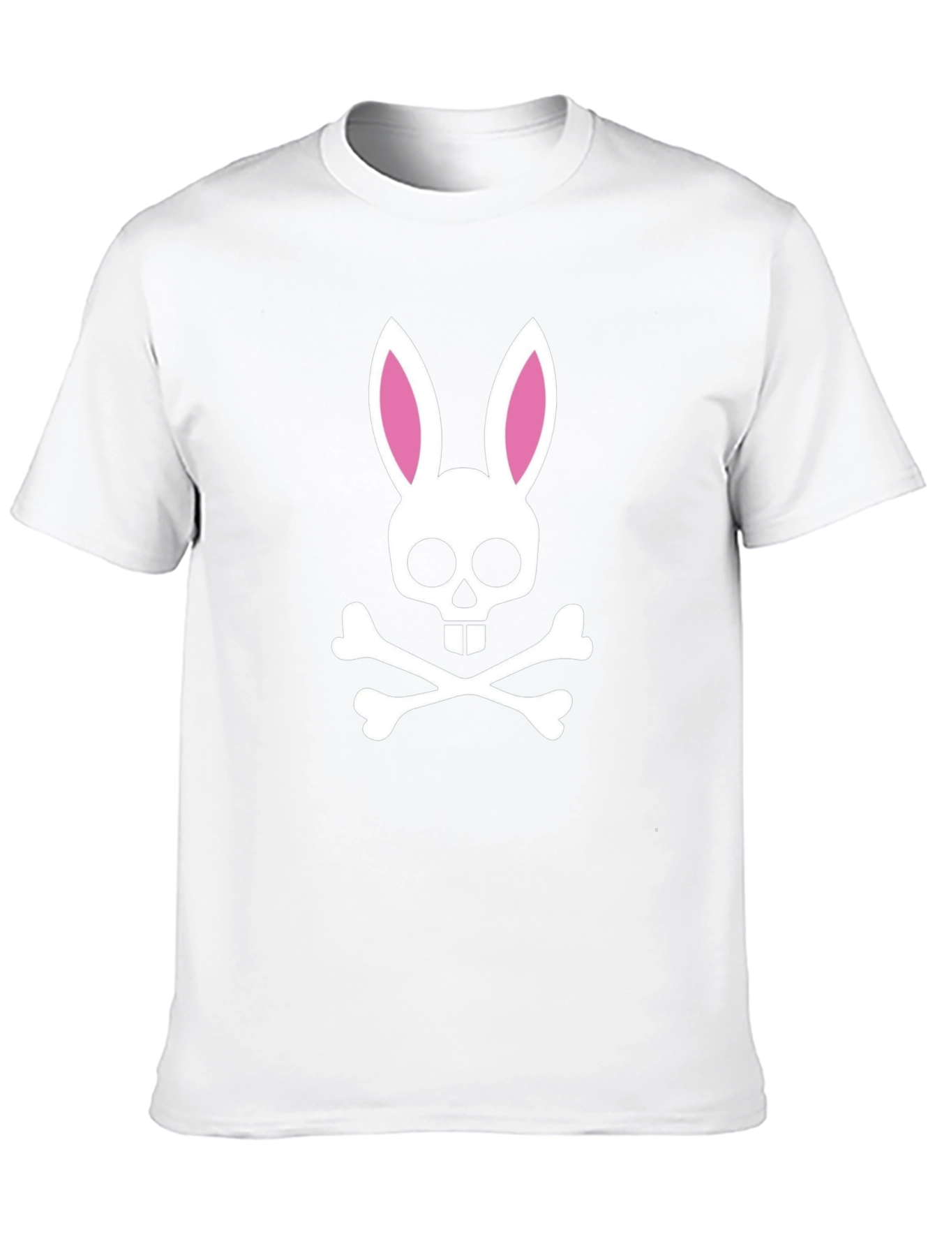 Bunny Skull Graphic T-Shirt - Black