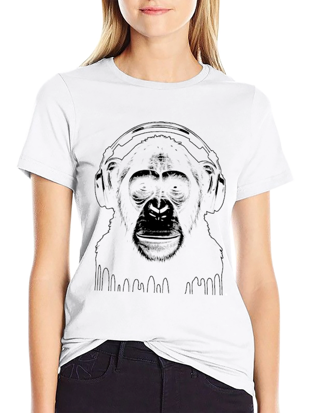 Cool Monkey Graphic Tee - Black