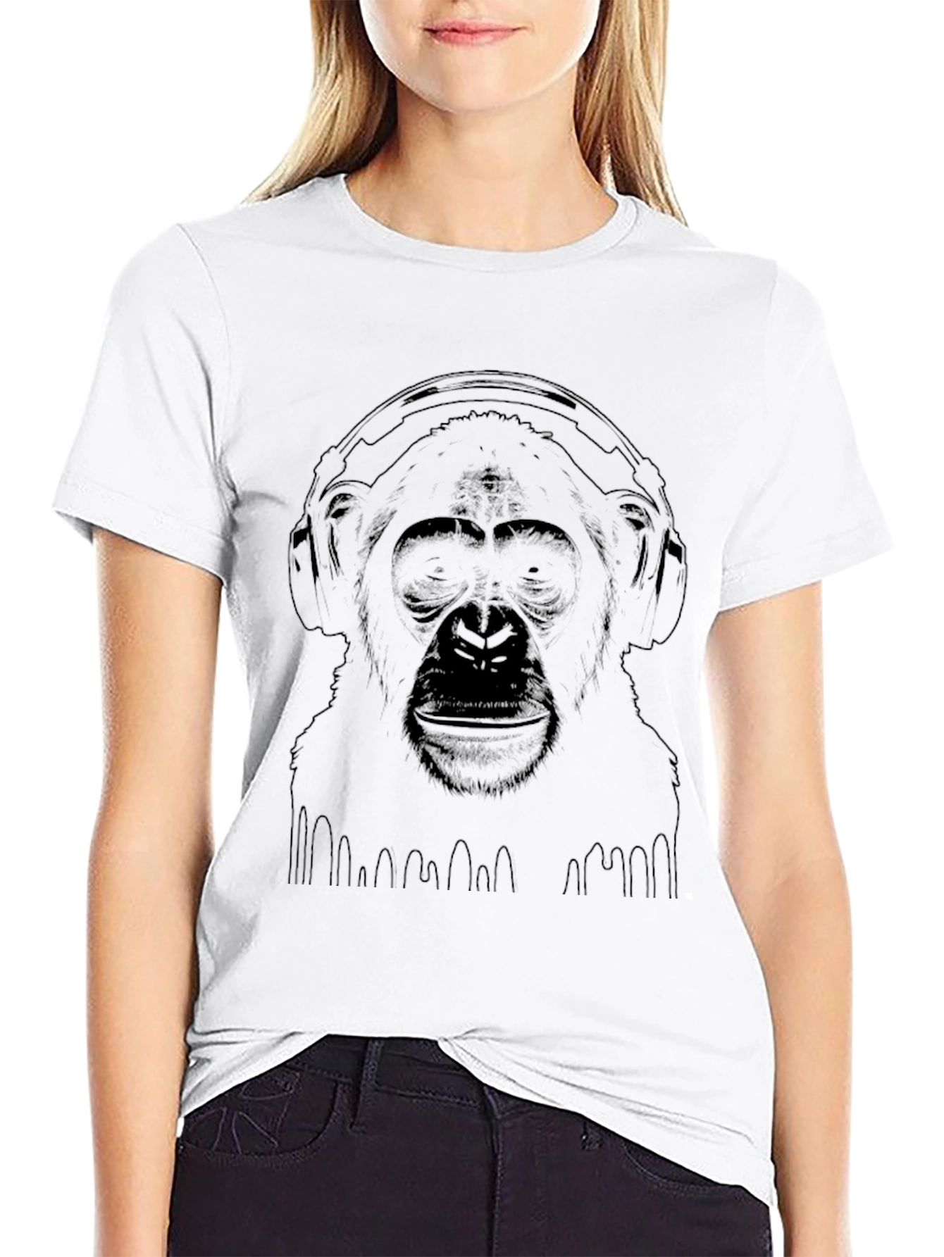 Cool Monkey Graphic Tee - Black