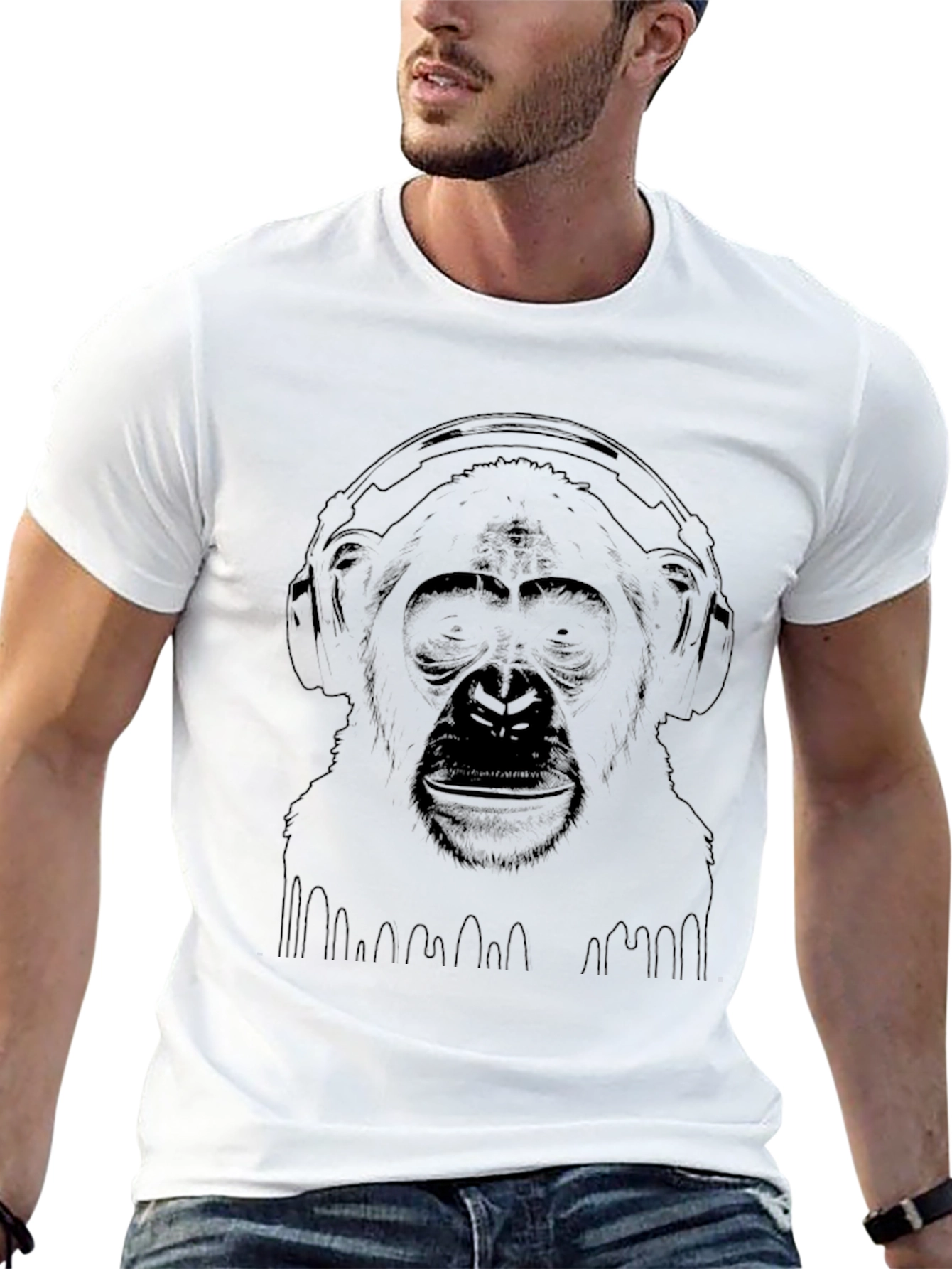 Cool Monkey Graphic Tee - Black