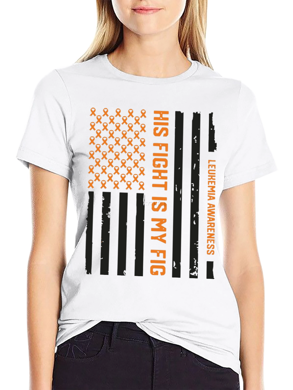 Leukemia Awareness T-Shirt - His Fight Is My Fight